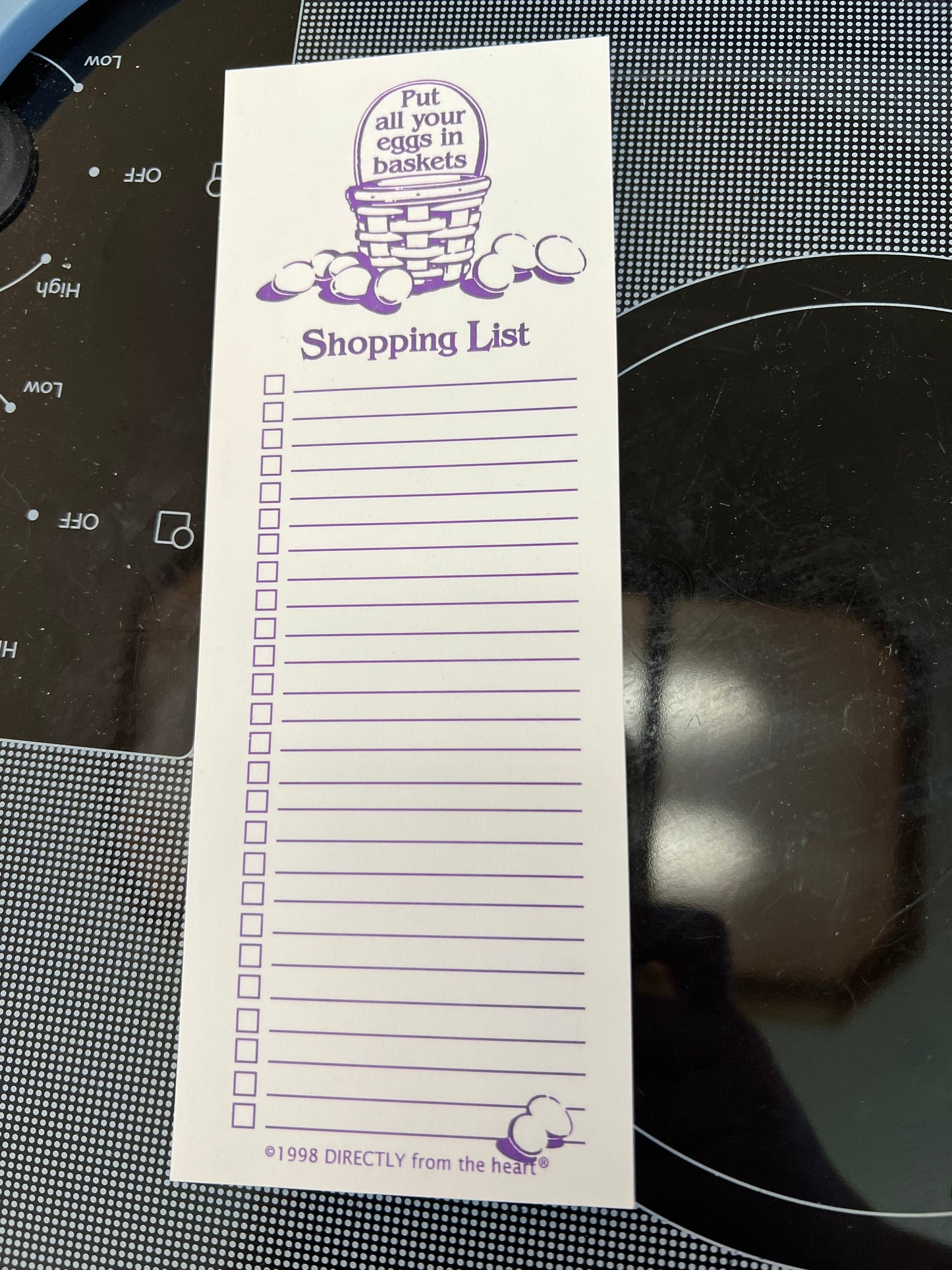Shopping list notepad