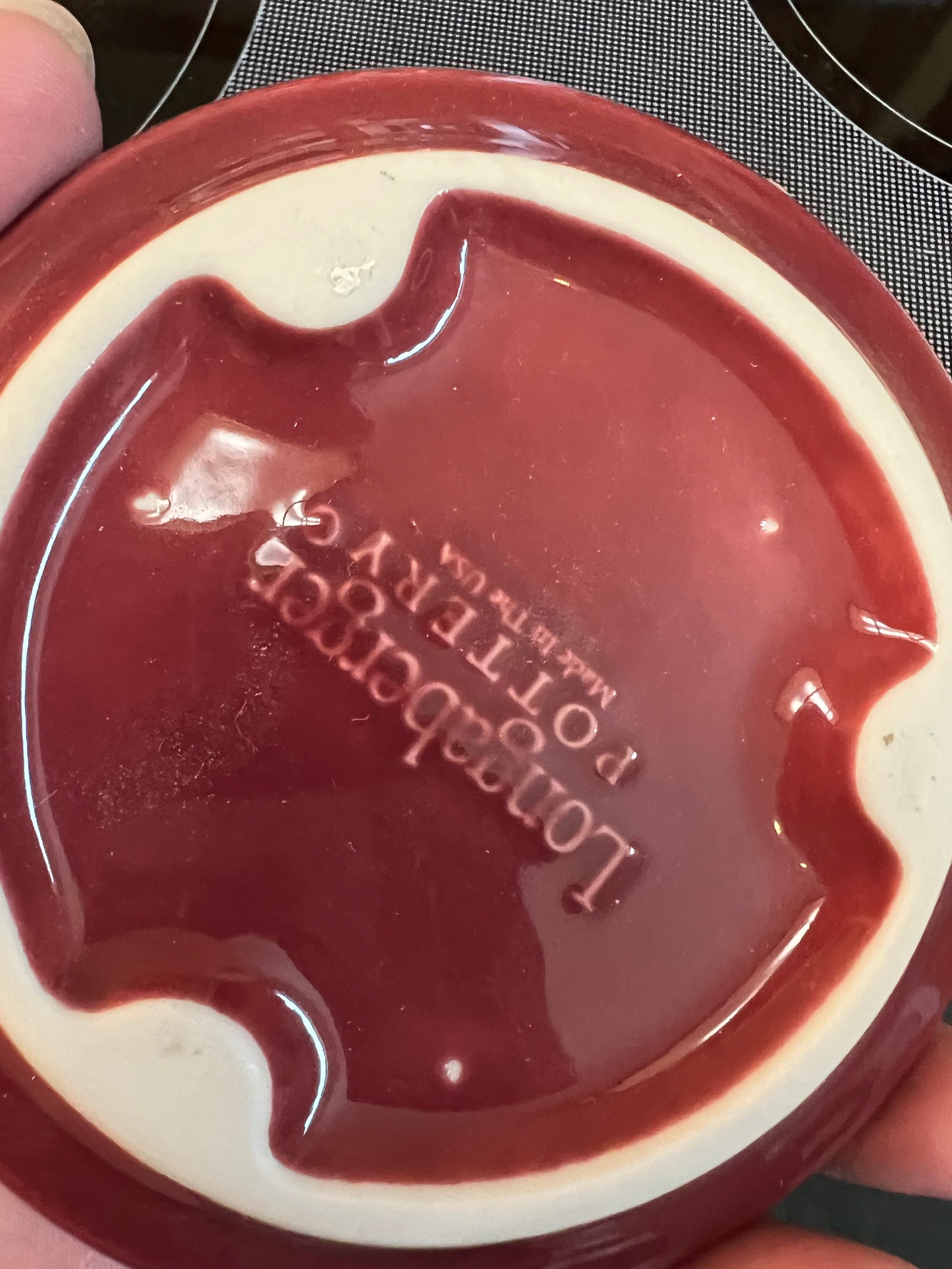 Longaberger Croc topper/coaster in paprika