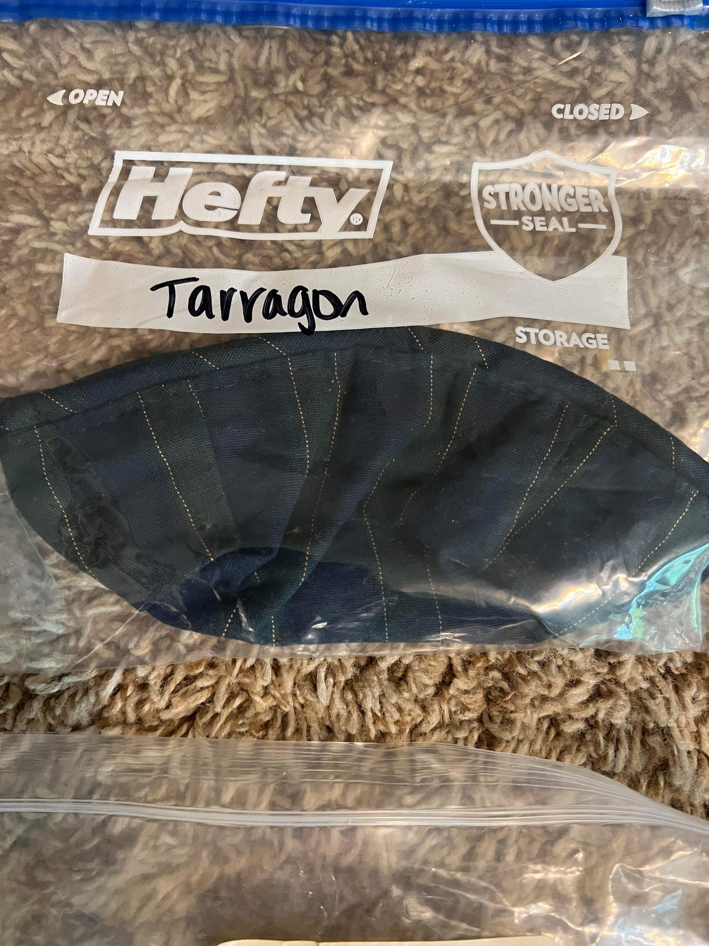 Longaberger Tarragon Liner in Membership Stripe