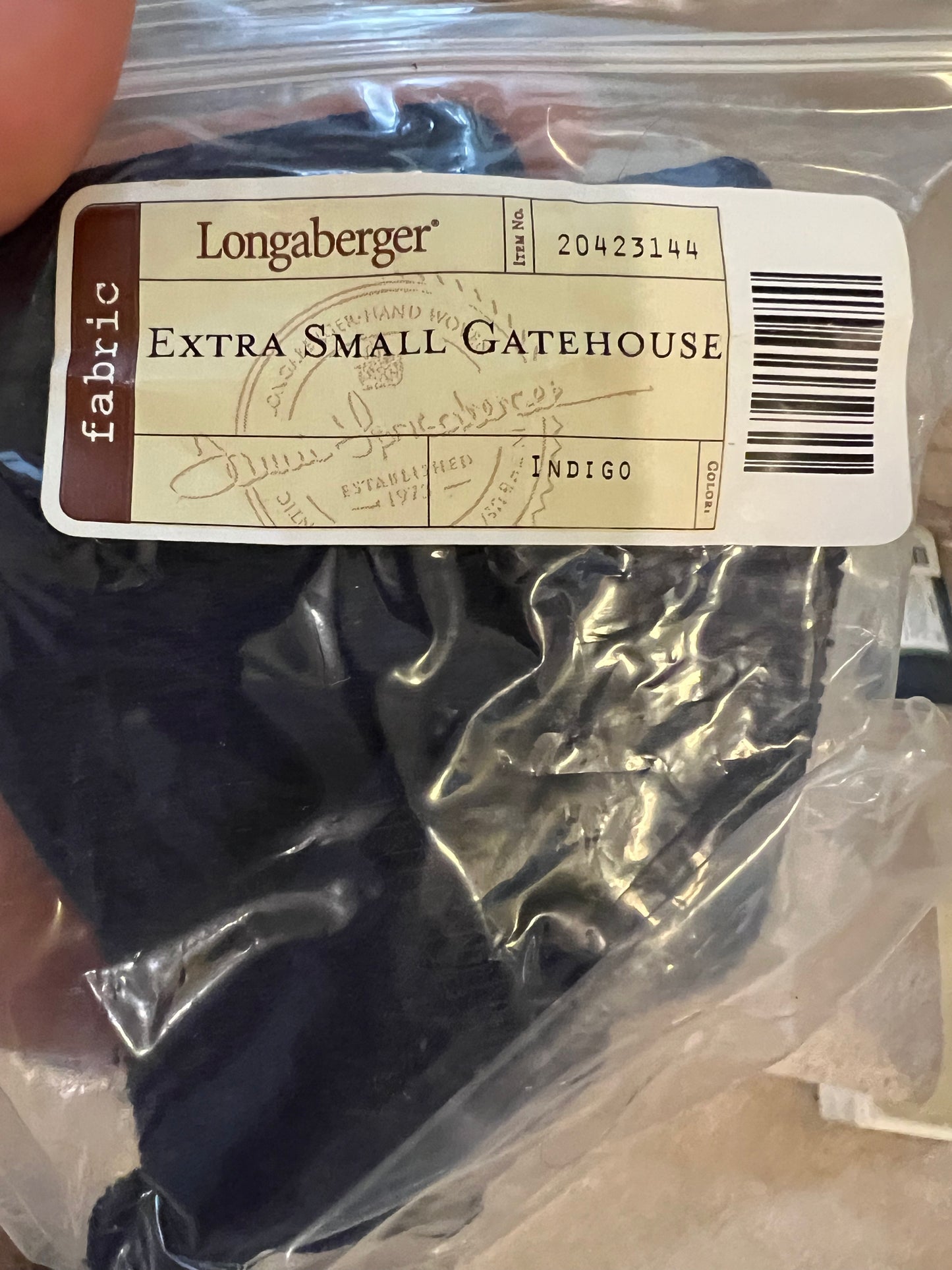 Longaberger extra small gatehouse liner in indigo