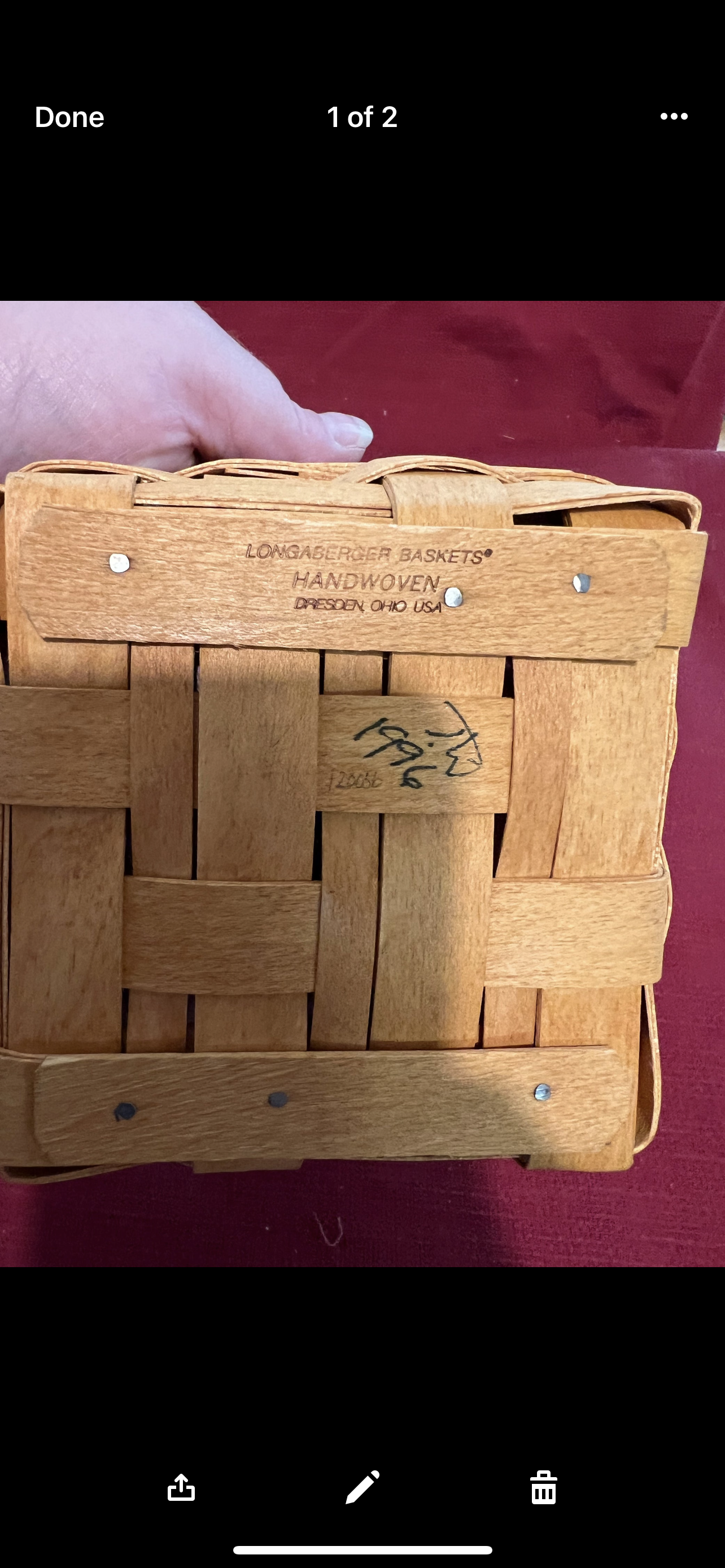 Longaberger tarragon basket with liner and protector