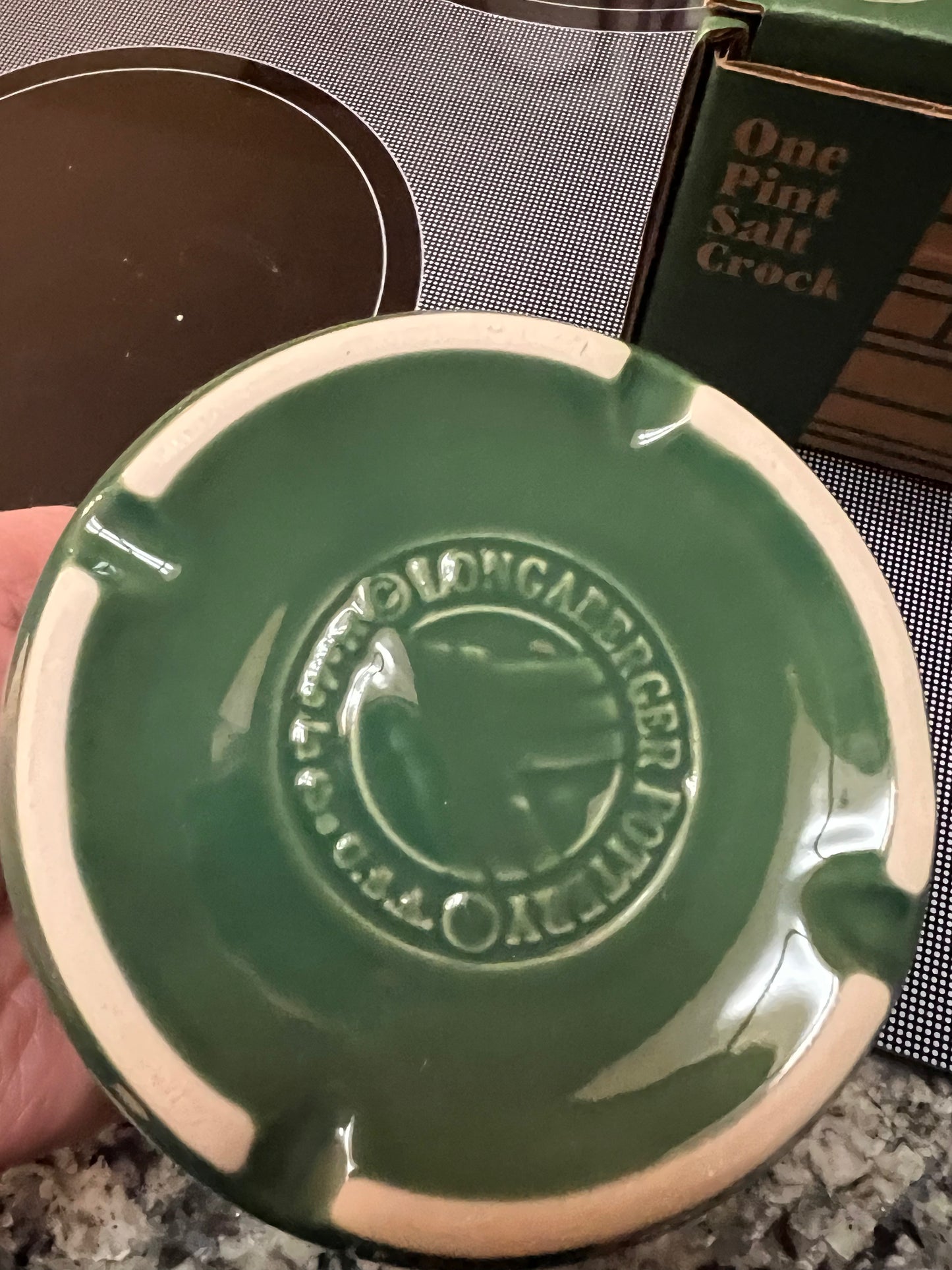 Longaberger salt Croc in ivy (may not come in original box)