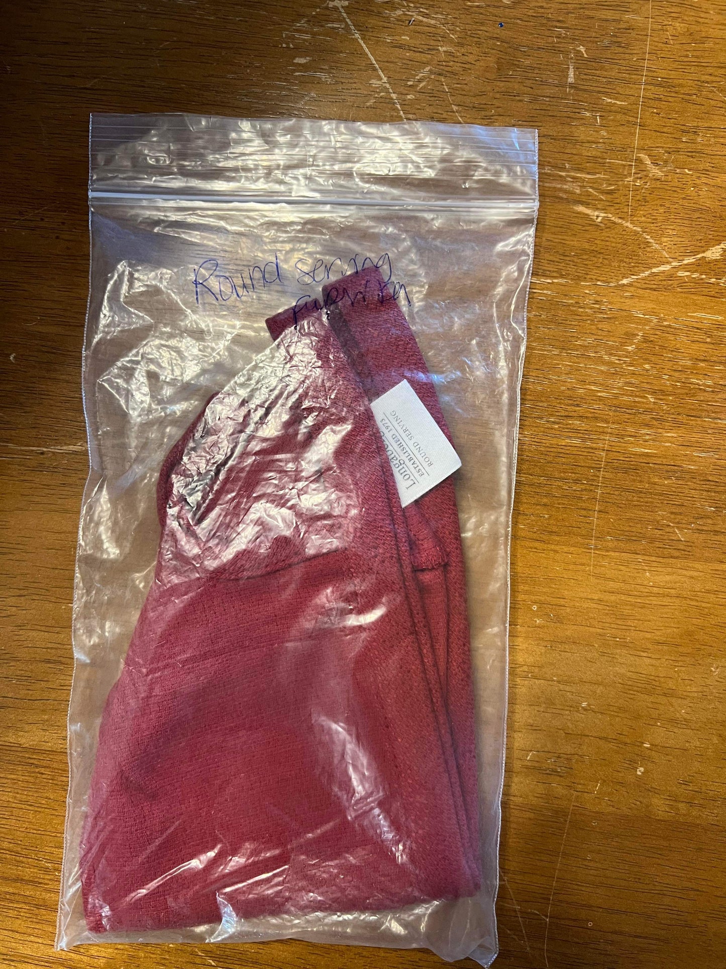 Longaberger Round Serving Liner in Paprika