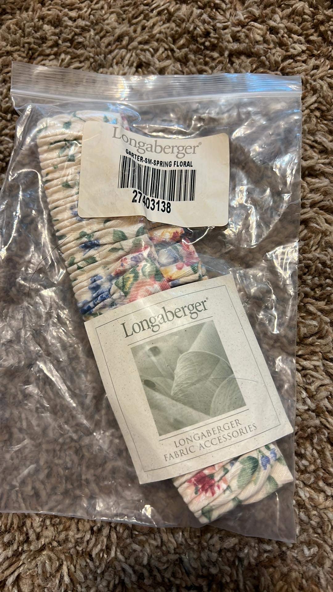 Longaberger Small Garter in Spring Floral