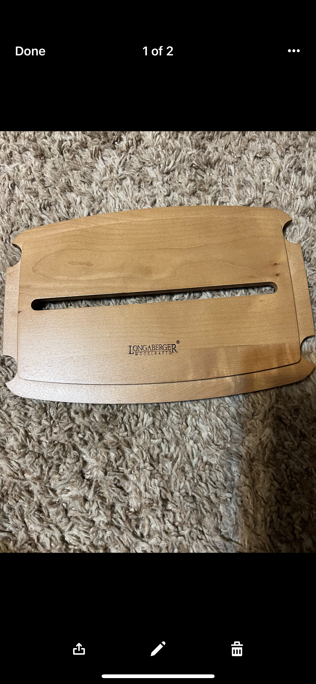 Longaberger Traditions ribbon lid