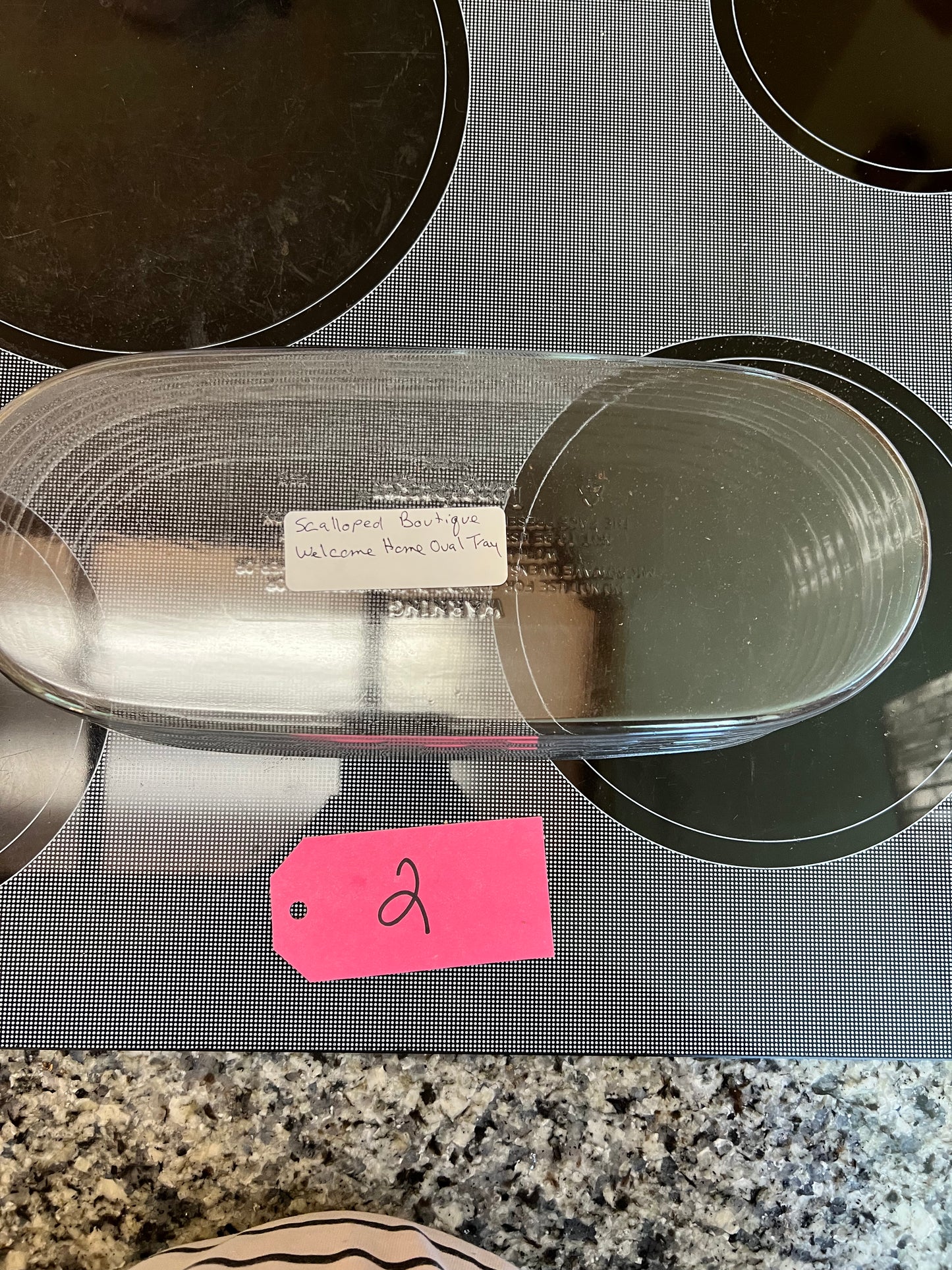 #40309 Longaberger scalloped boutique/welcome home oval tray protector