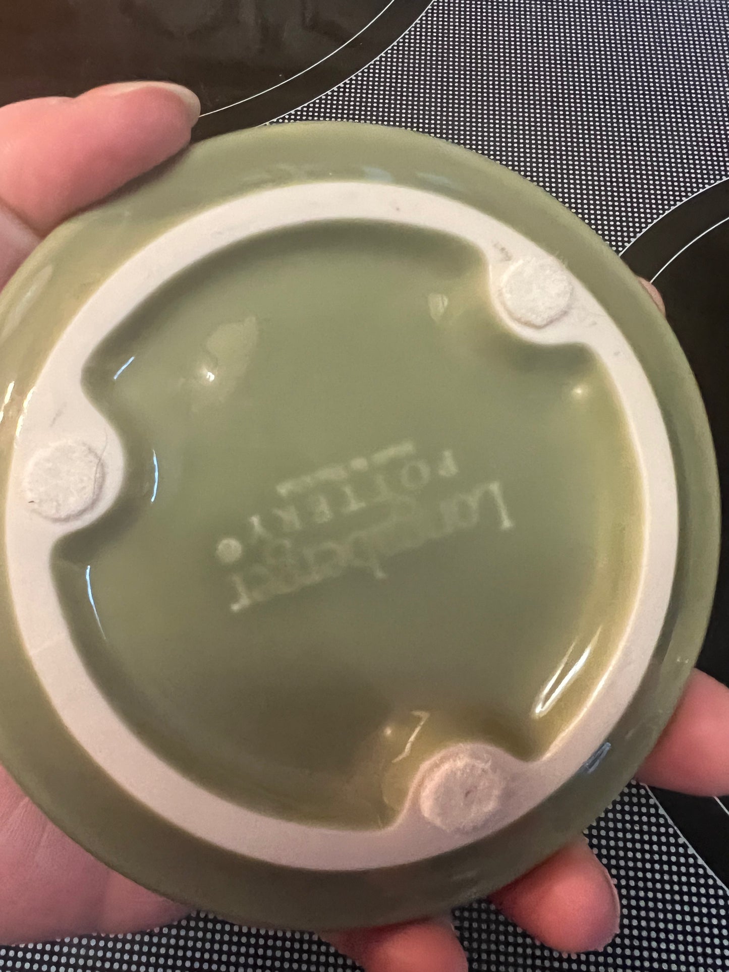 Longaberger Coaster/lid in Sage