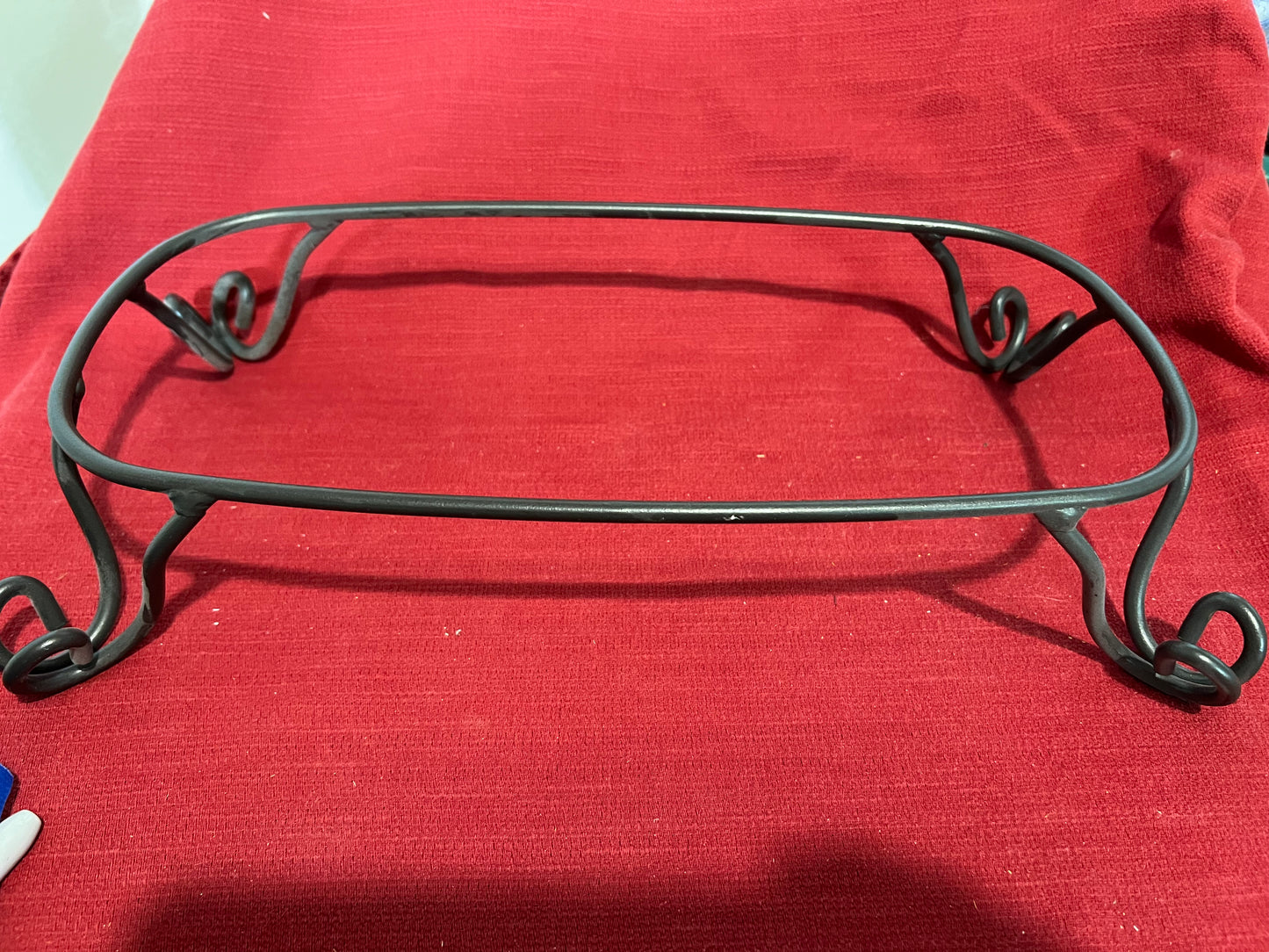 Longaberger wrought iron 14x7 dish stand