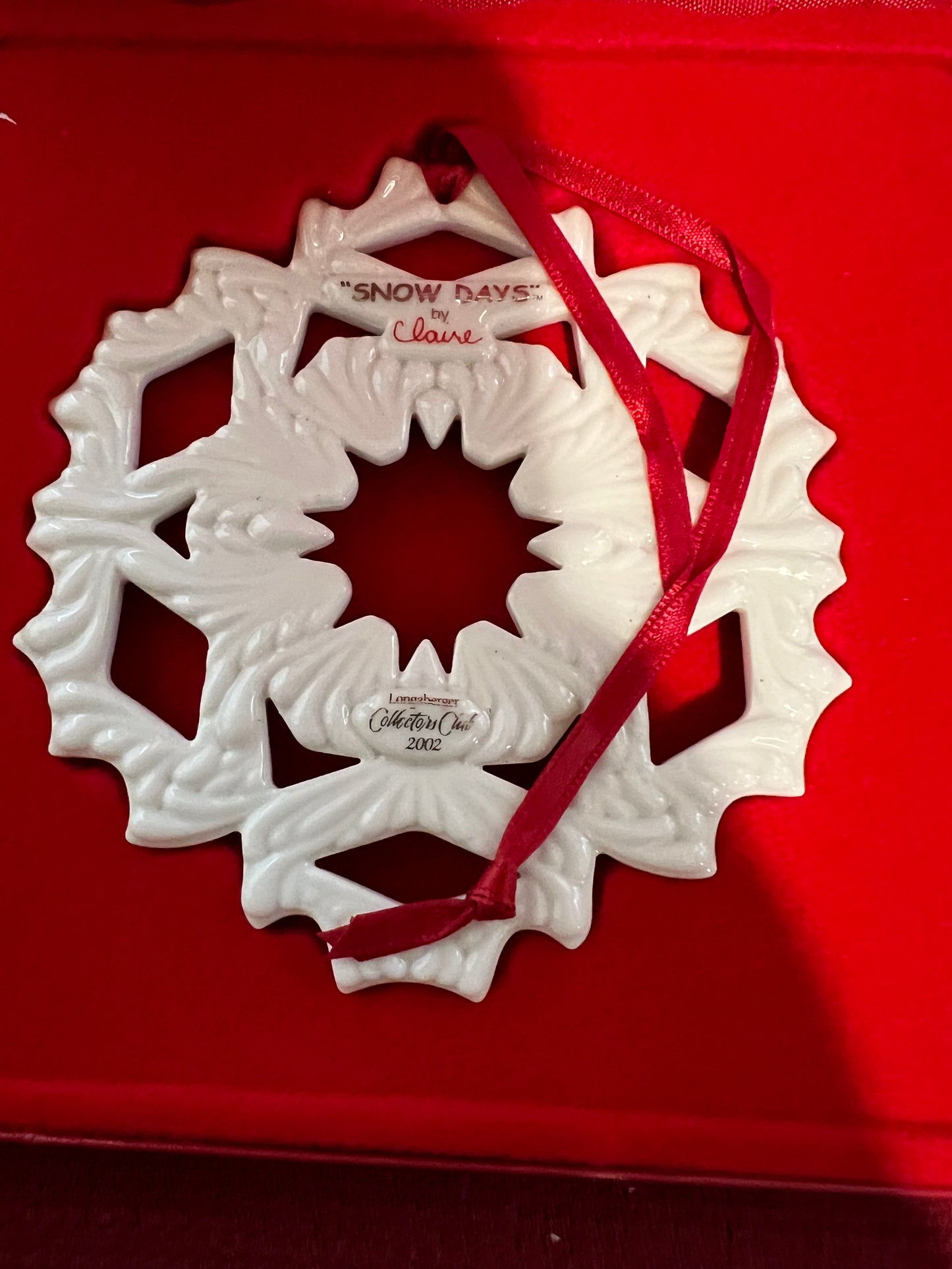 Longaberger snow days ornament Claire