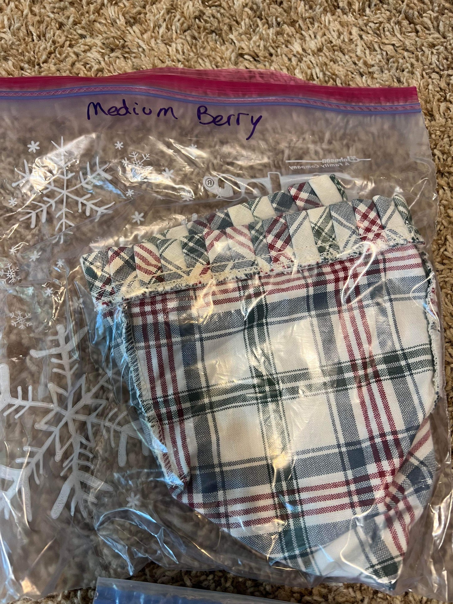Longaberger Medium Berry Liner in Market Day Plaid