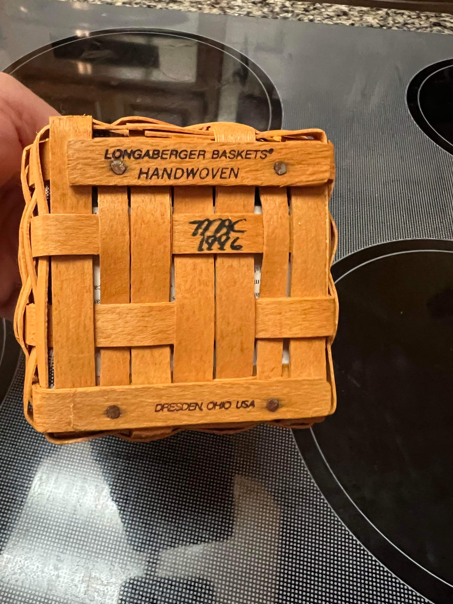 Longaberger Mini Waste Basket with Liner and Protector