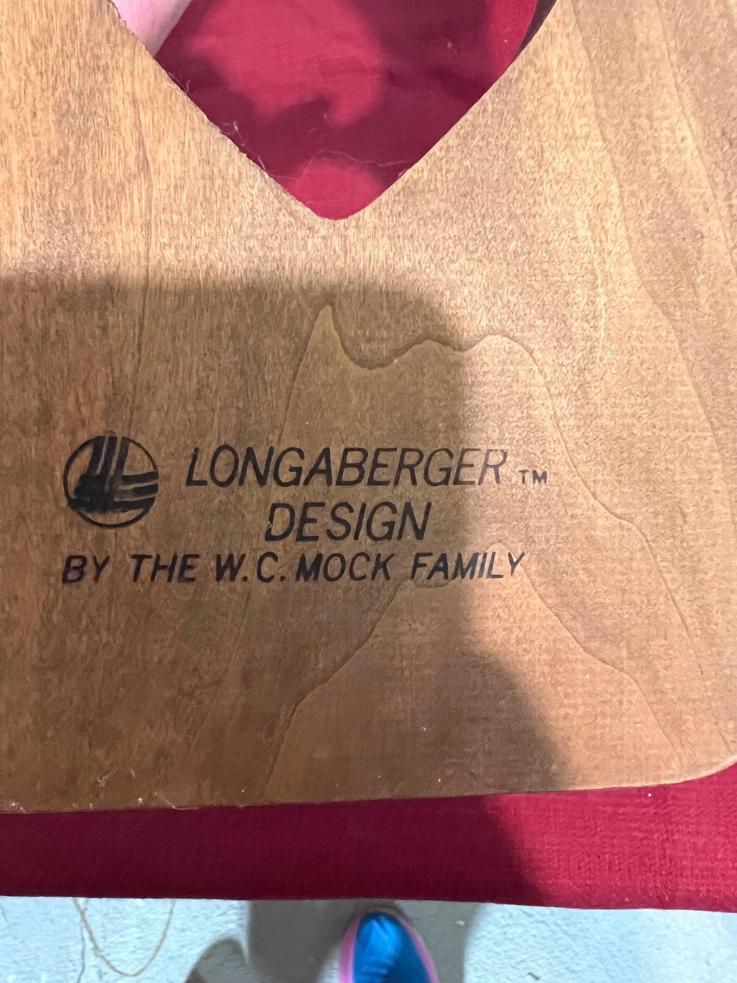 Longaberger double heart paddle
