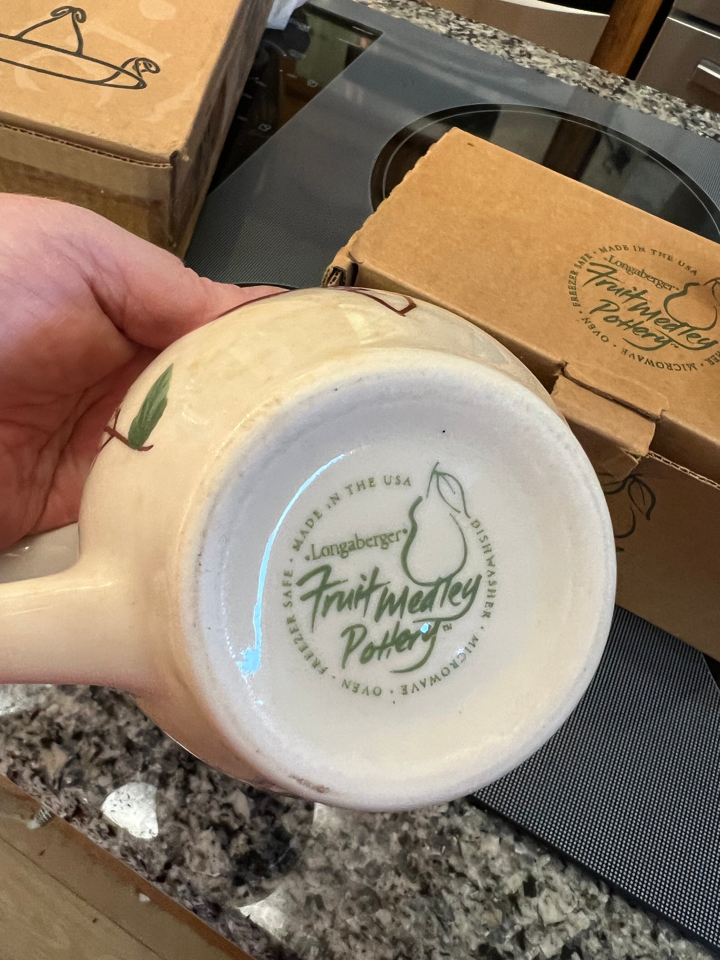 Longaberger set of fruit medley mugs (may not be in box)