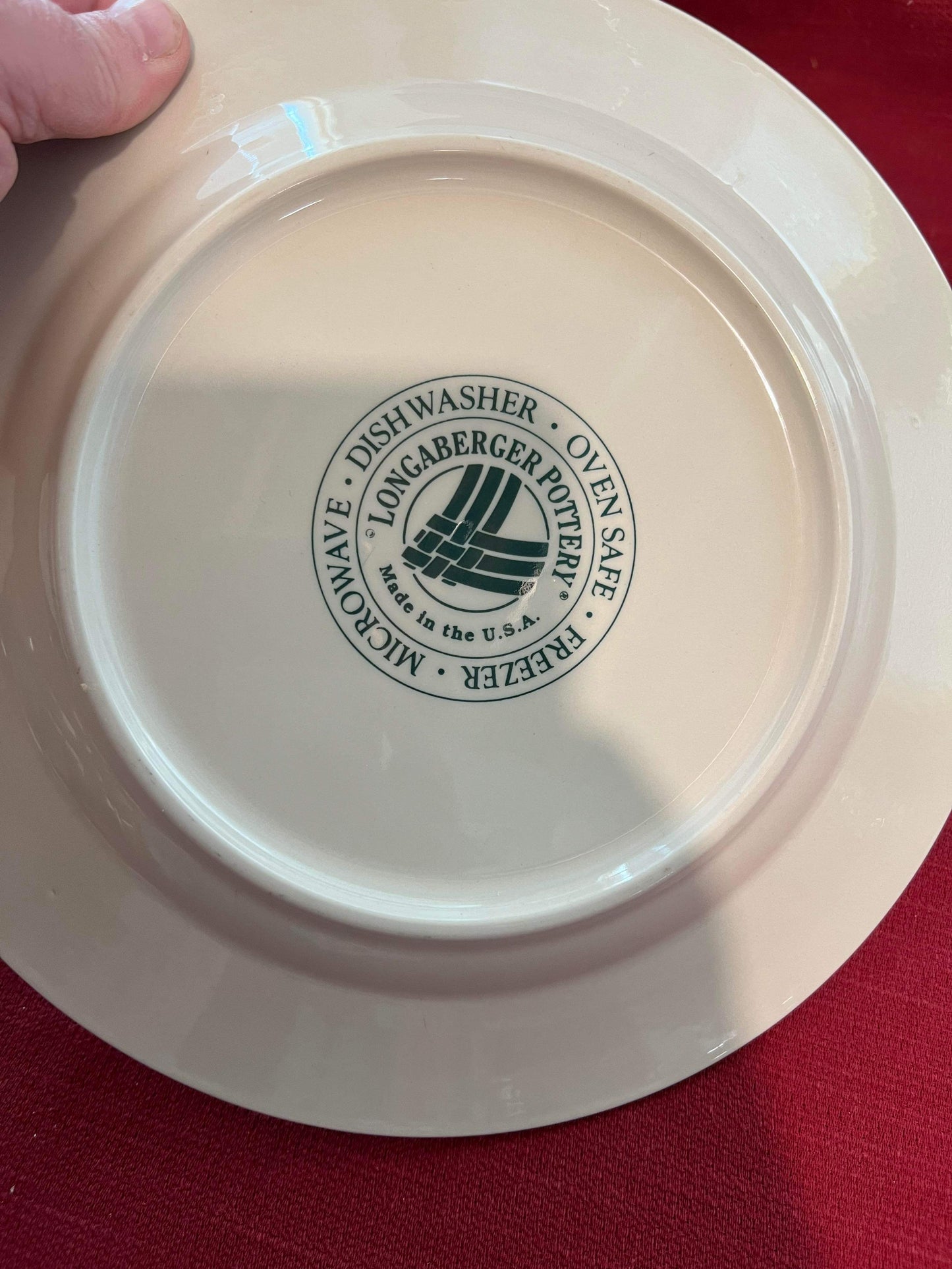 Longaberger Dinner Plate in Heritage Green