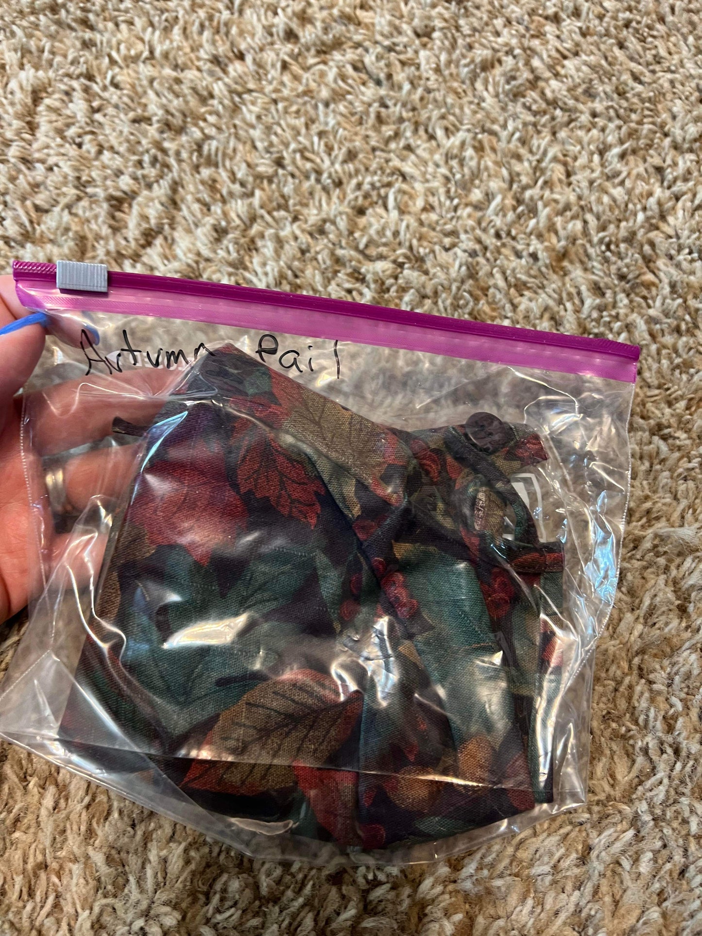 Longaberger Autumn Pail Liner in Falling Leaves