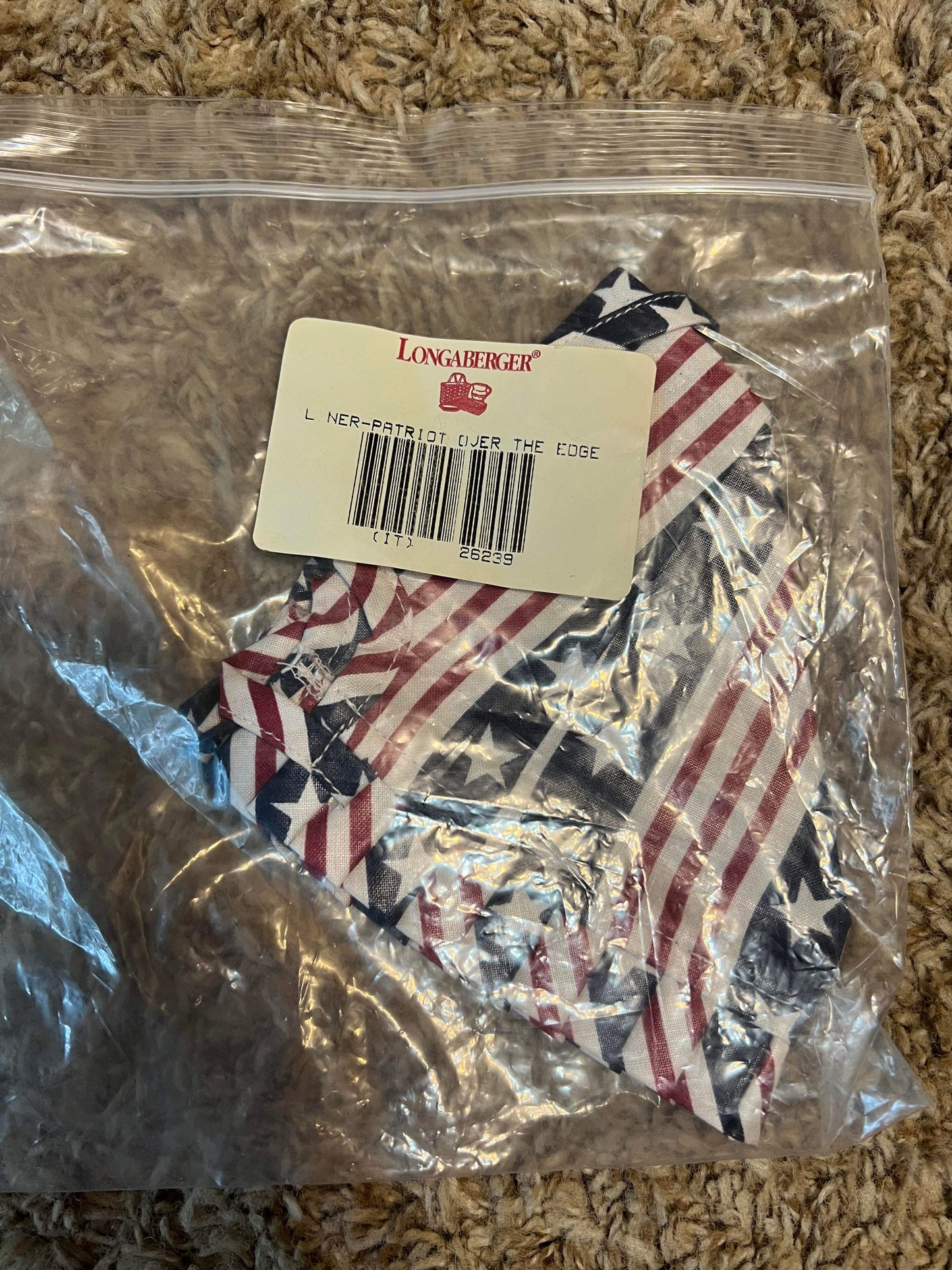 Longaberger Patriot Over the Edge Liner in All American