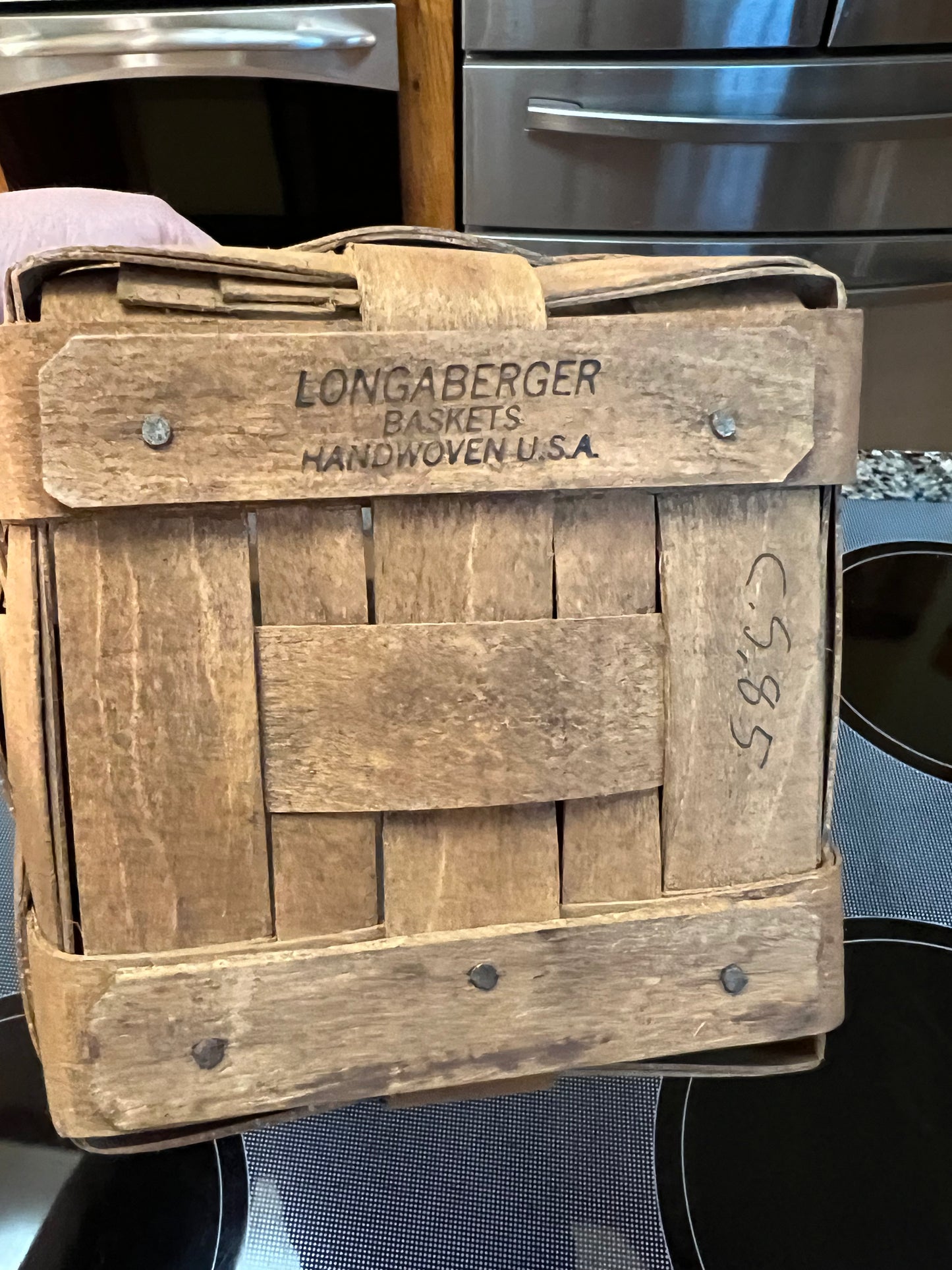 Longaberger tall peg basket with protector