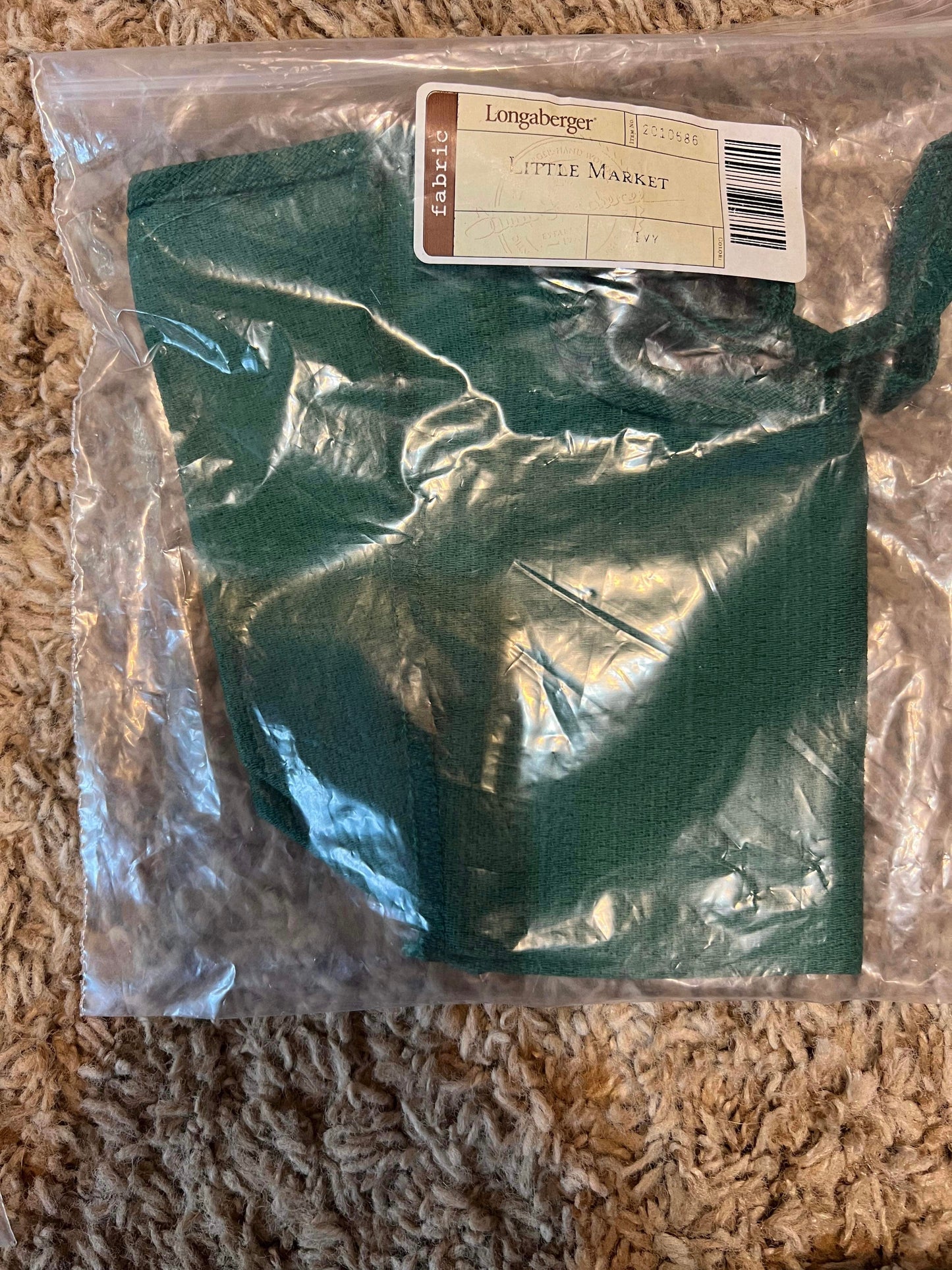 Longaberger Little Market Liner in Ivy