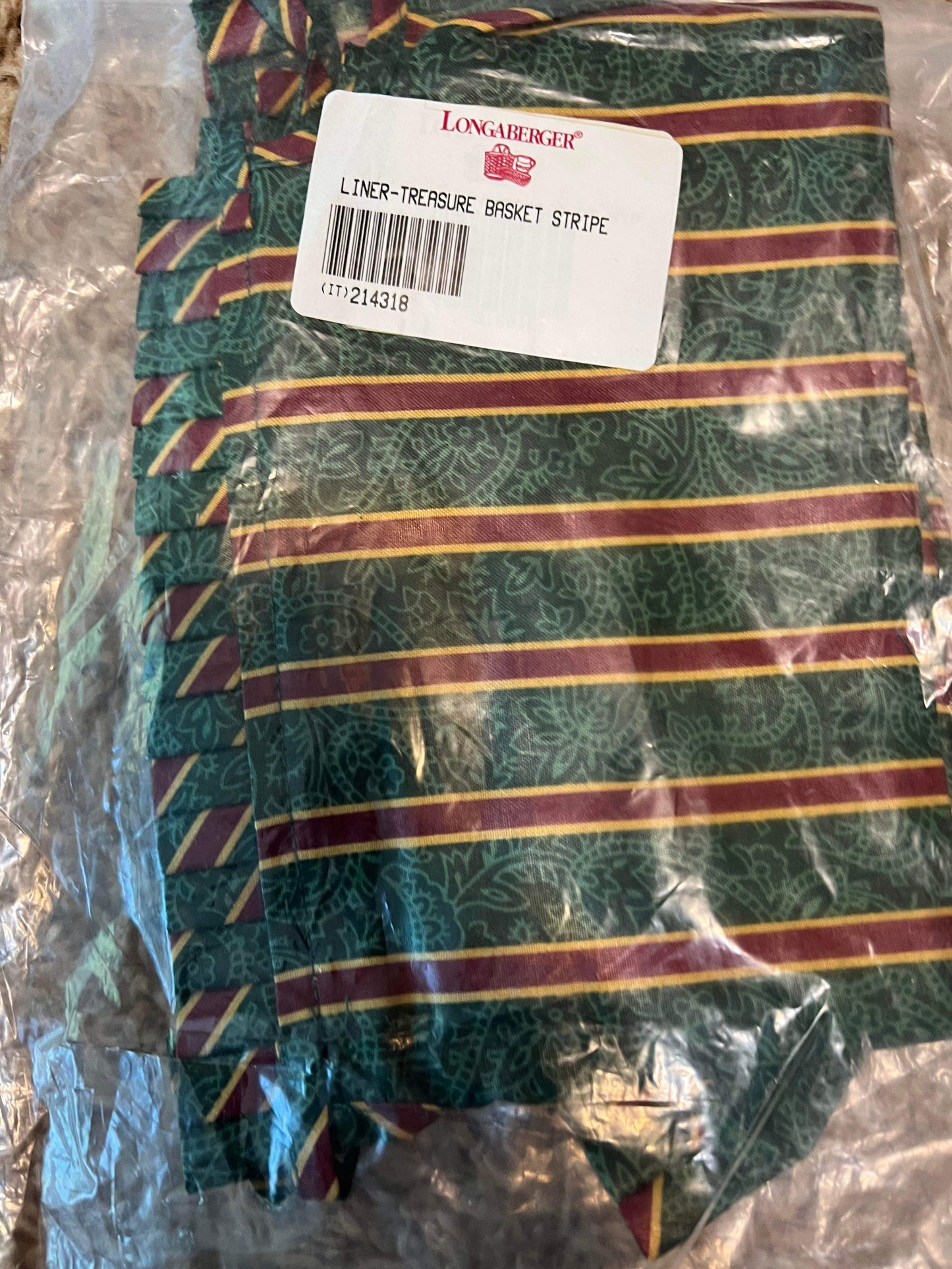 Longaberger Treasure Liner in Imperial Stripe
