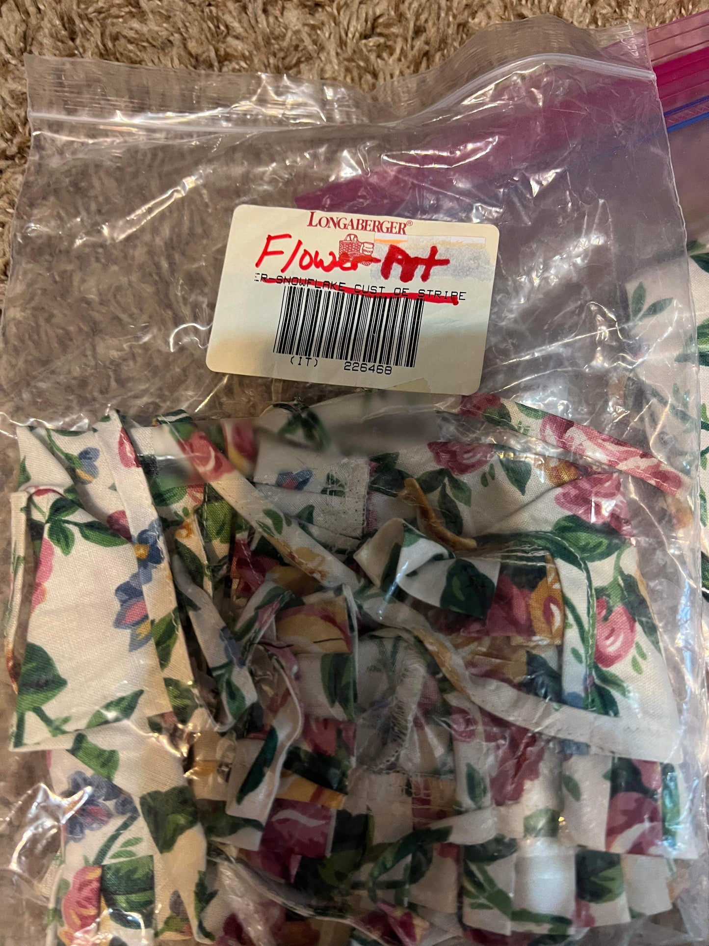 Longaberger Flower Pot Liner in Garden Splendor