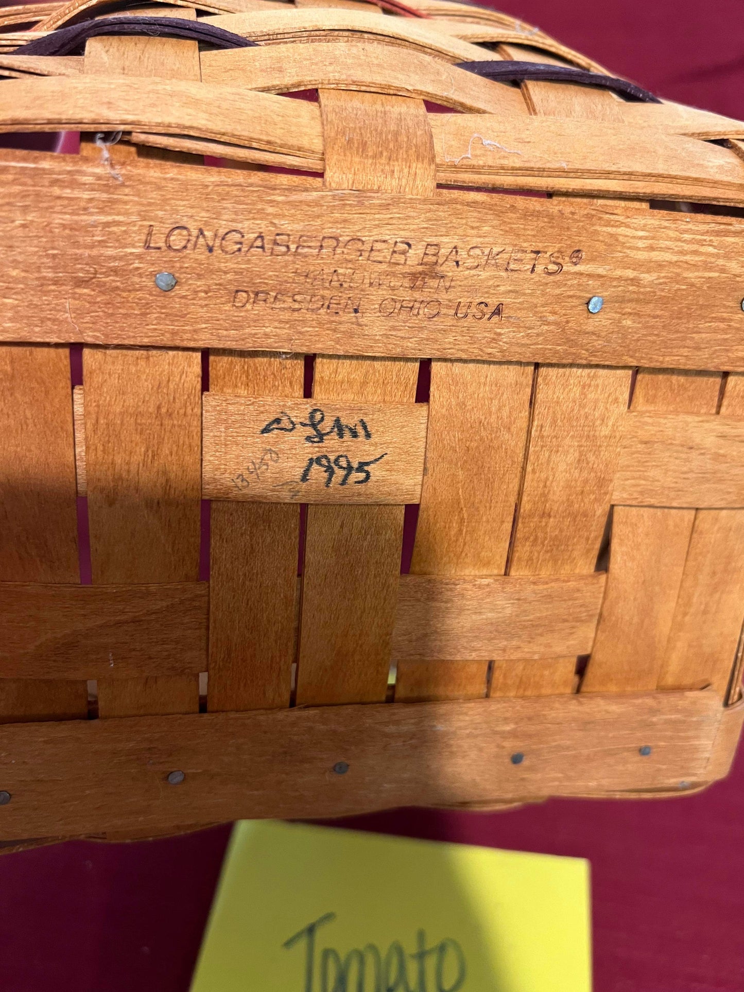 Longaberger 1995 Easter Basket