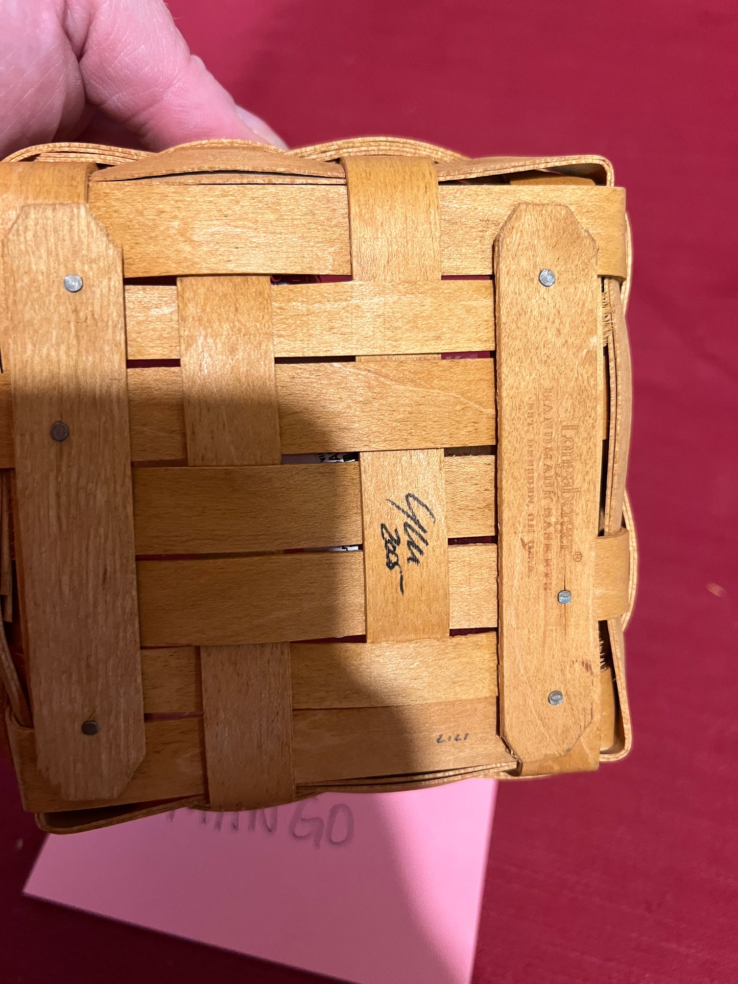 Longaberger tarragon basket with protector