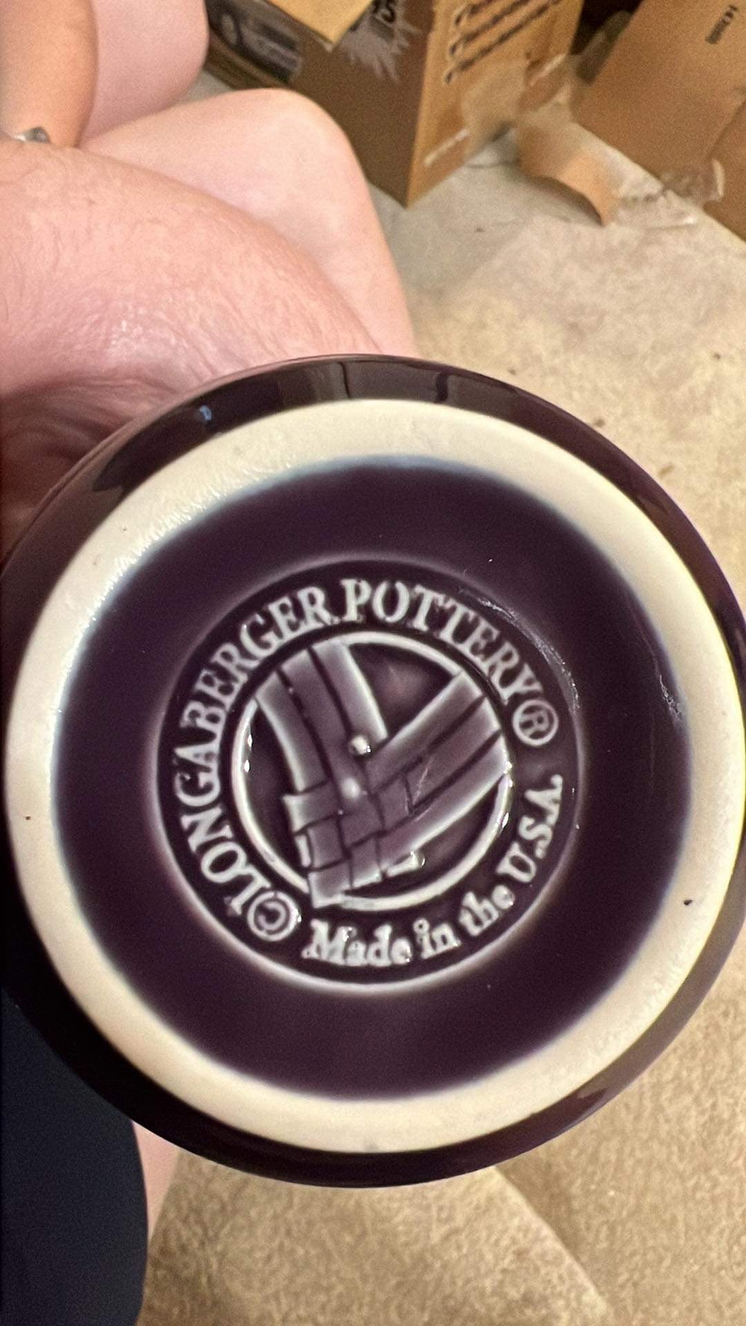 Longaberger mug in Eggplant