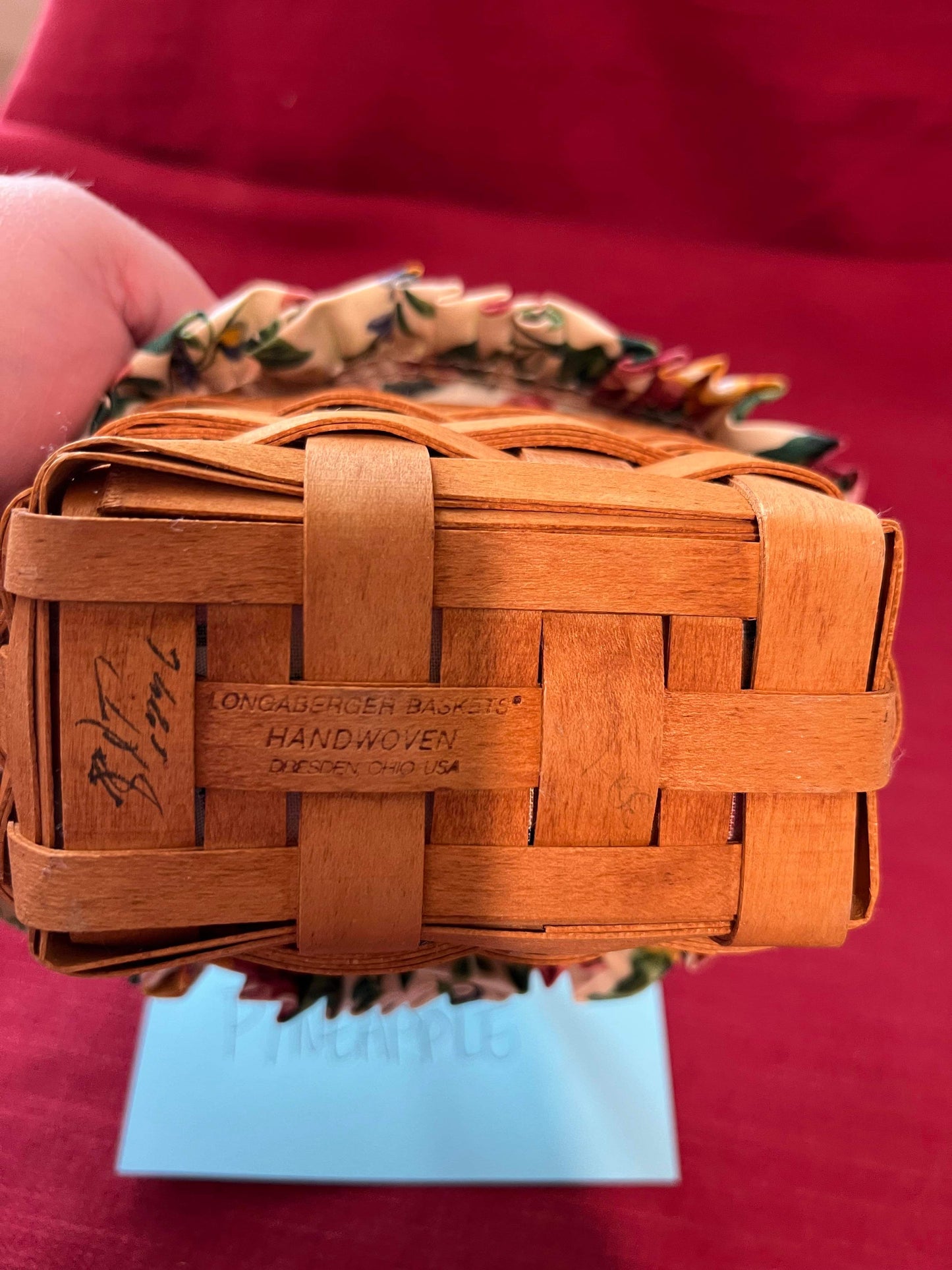 Longaberger Ambrosia Basket with Liner and Protector