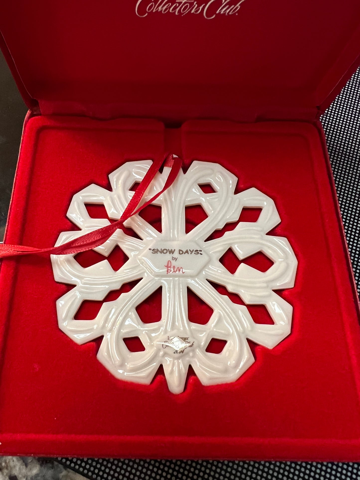 Longaberger snow days ornament Ben