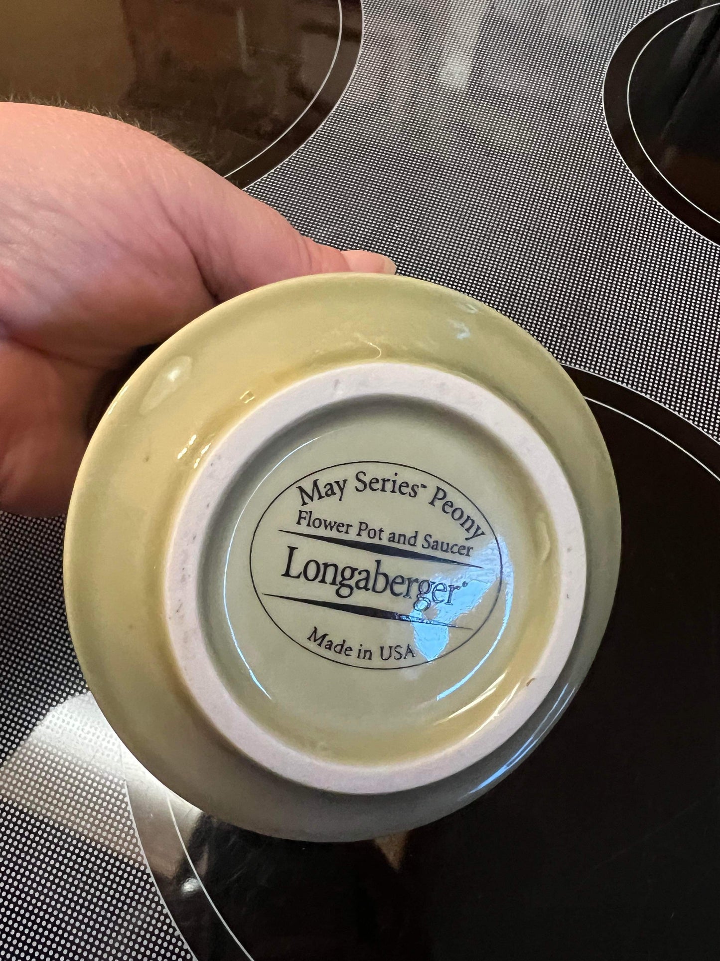 Longaberger large peony flower pot