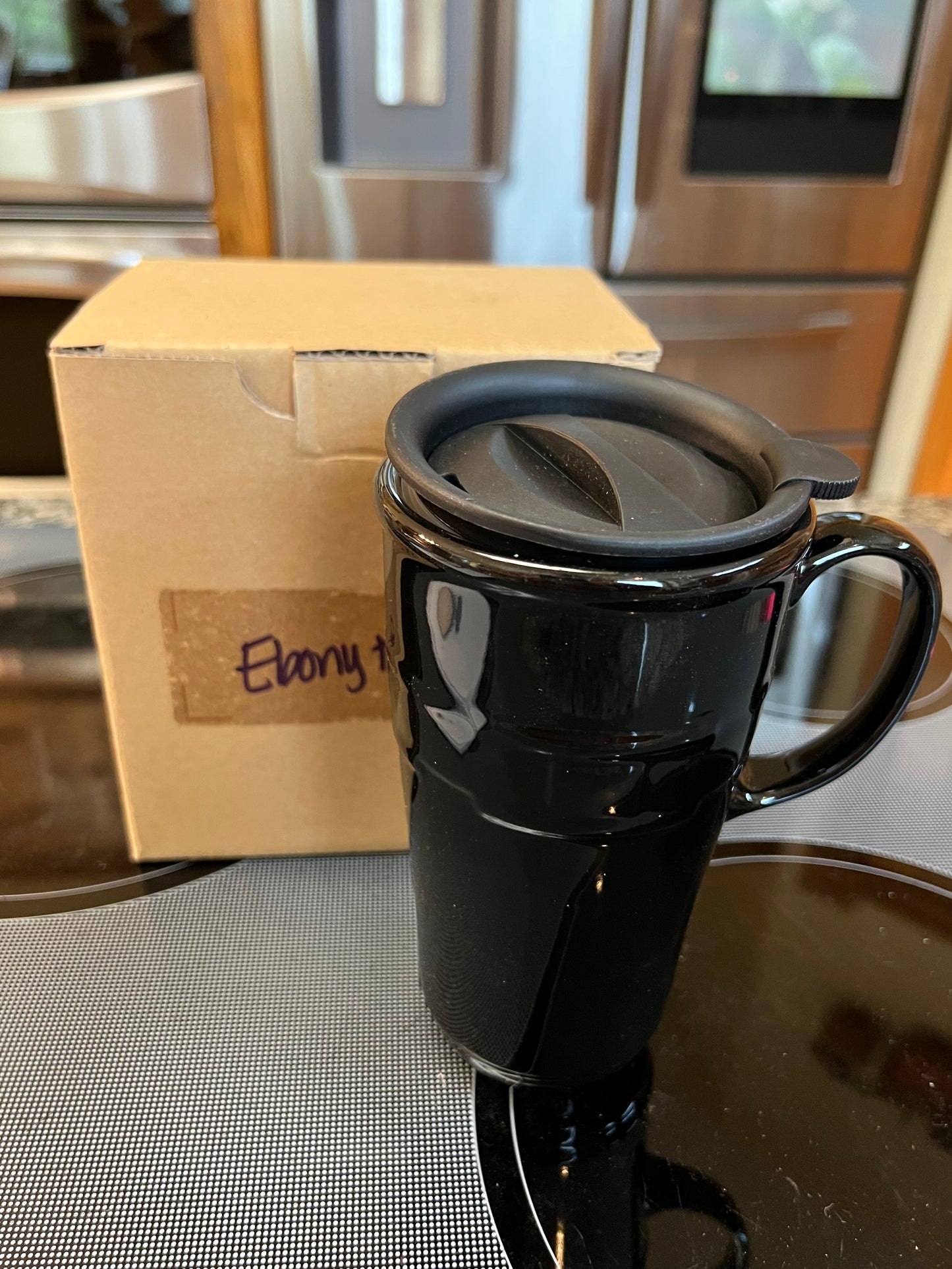 Longaberger travel mug in ebony
