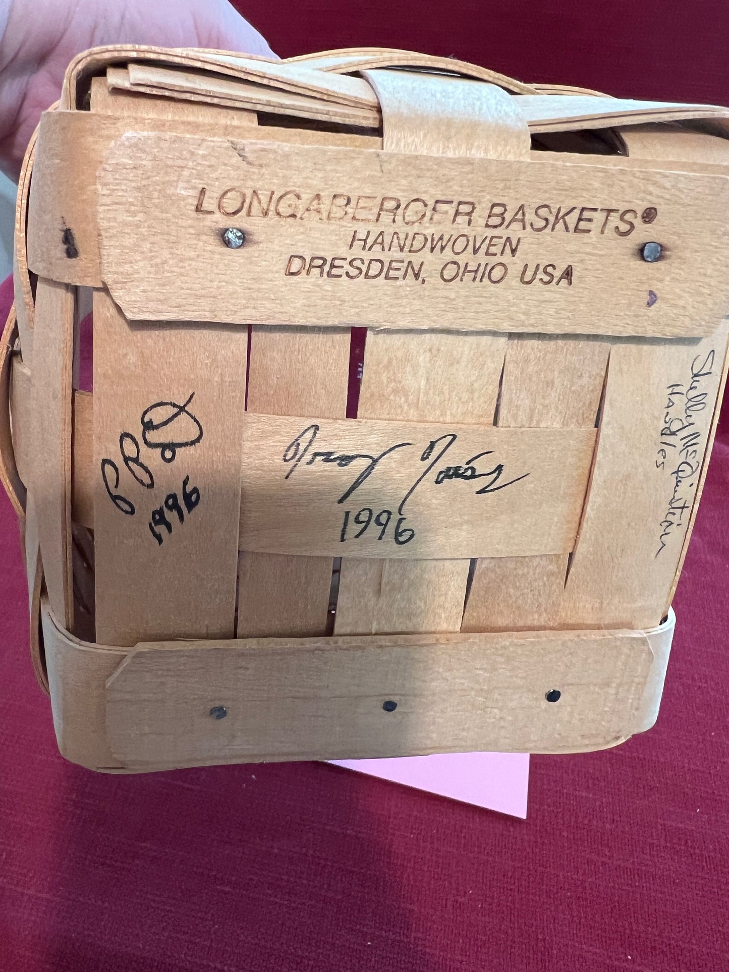 Longaberger tall peg basket