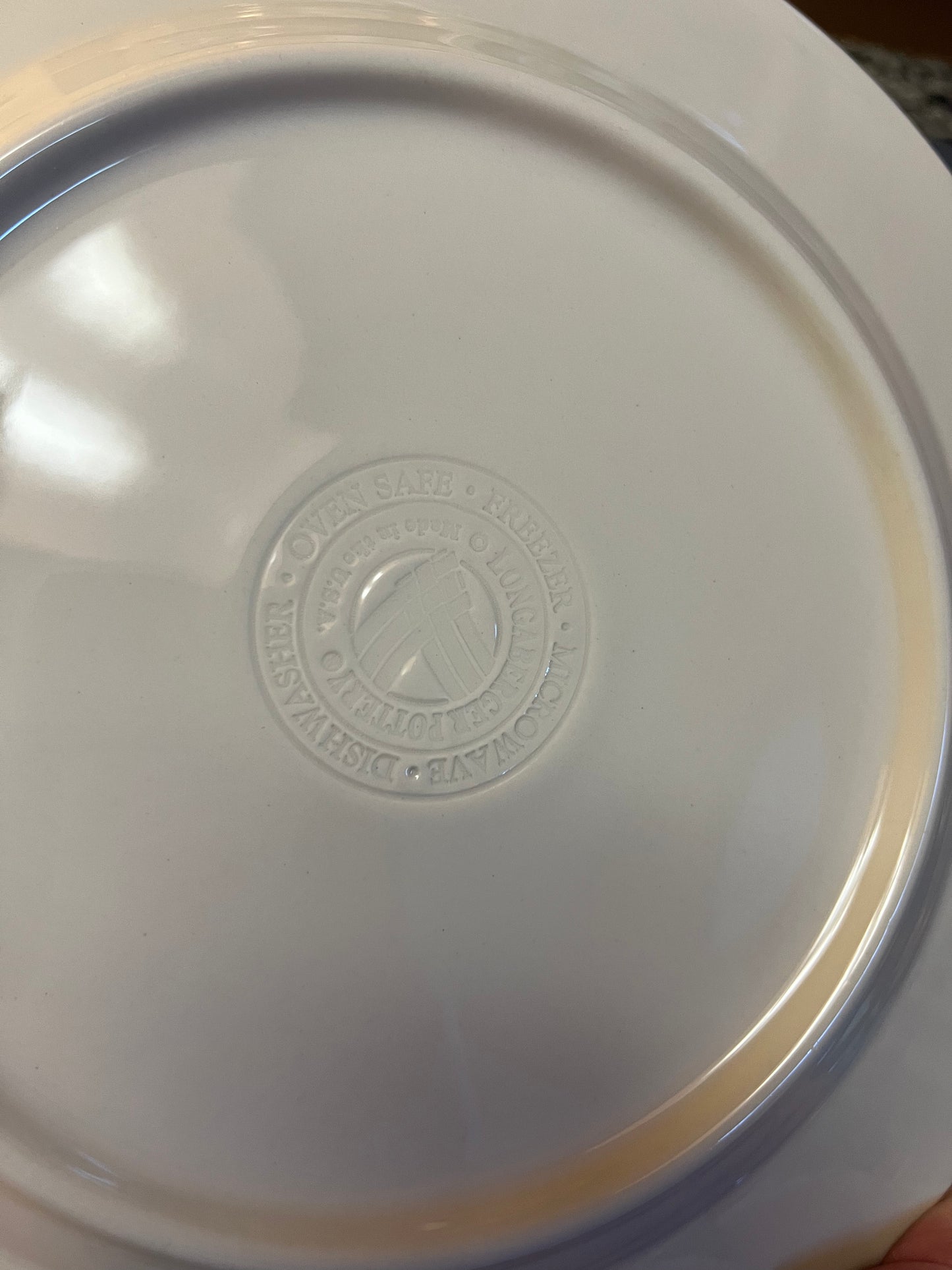 Longaberger dinner plate in traditional red