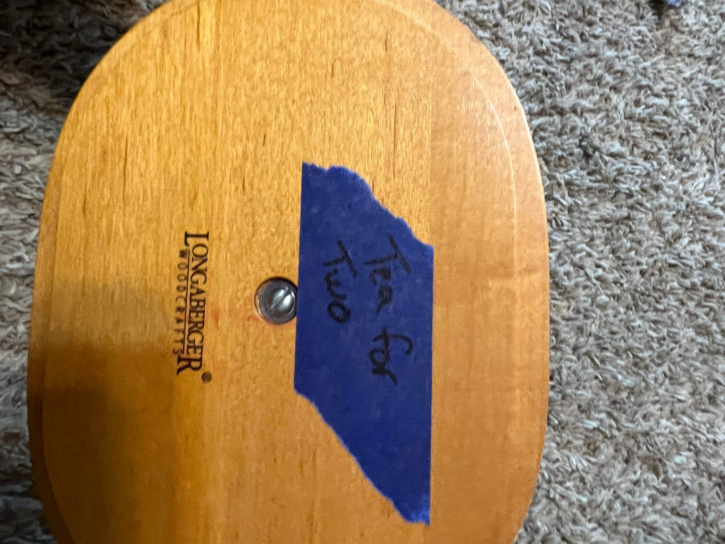 Longaberger Tea for Two Lid with Knob