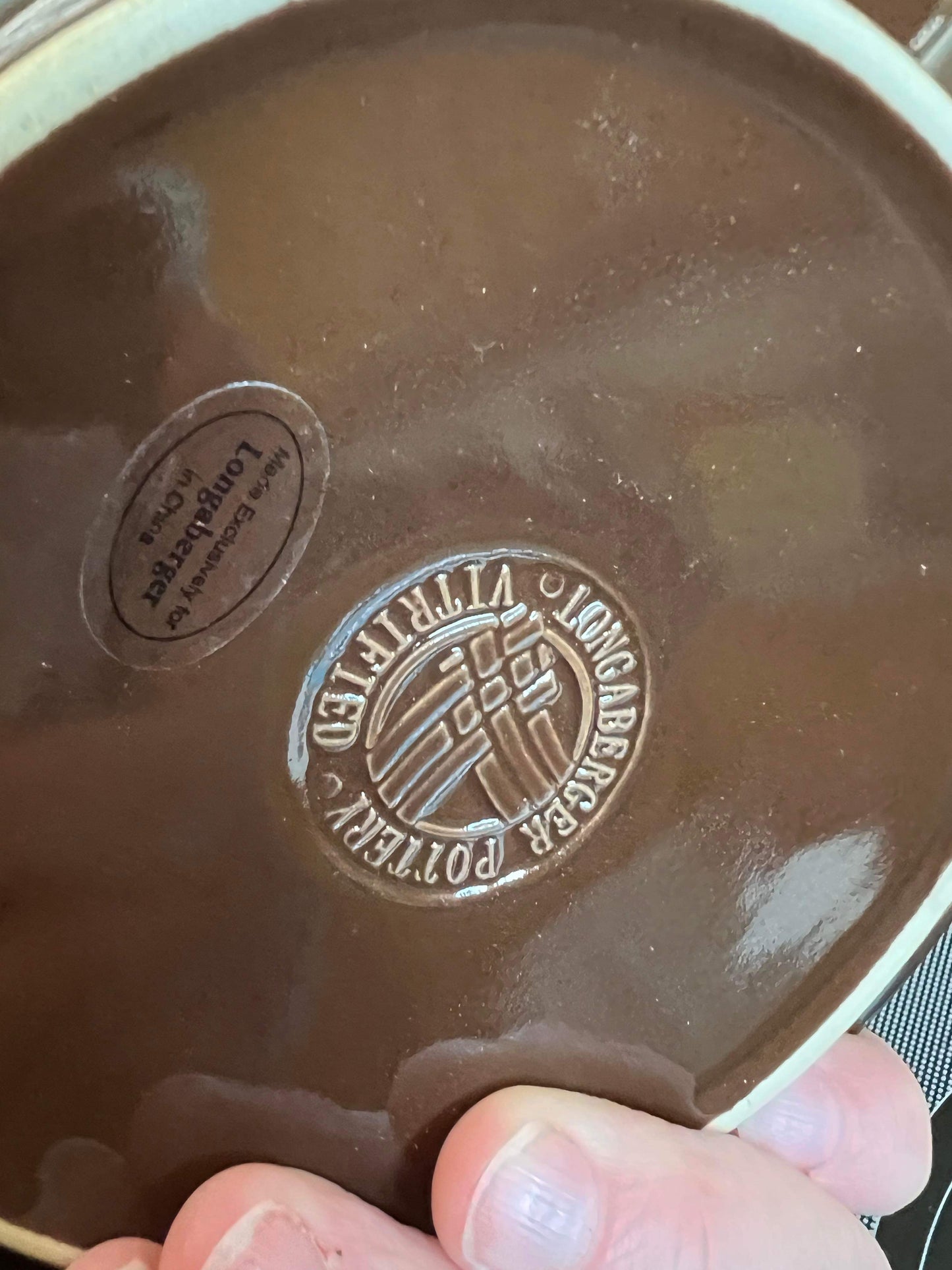 Longaberger Woven Traditions Cheese Baker in Chocolate