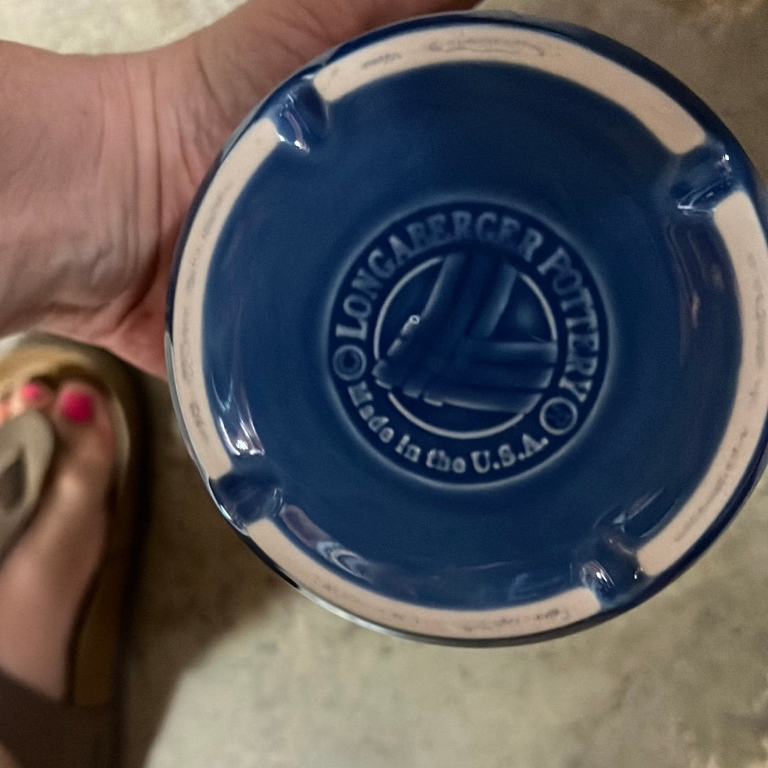 Longaberger salt Croc in cornflower