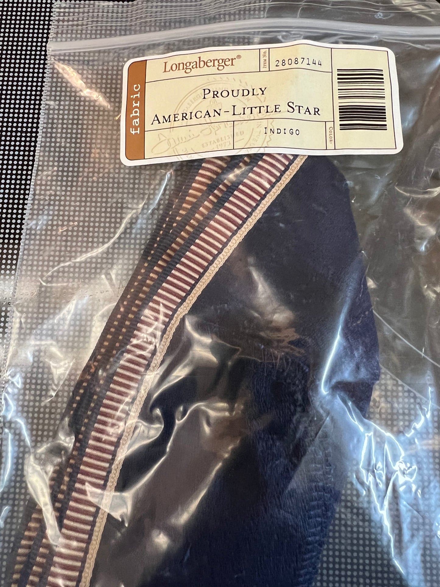 Longaberger Proudly American little star liner in indigo