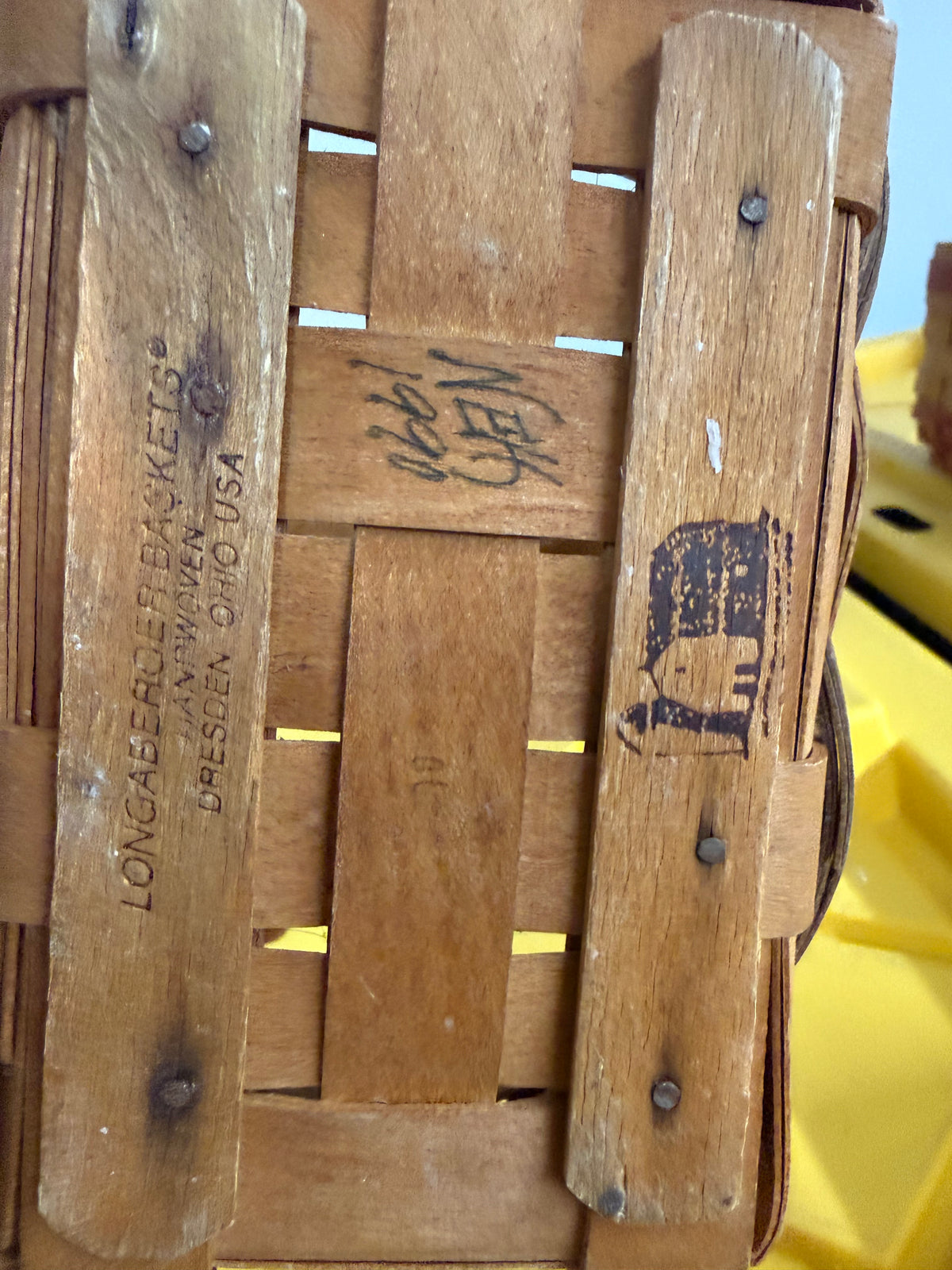 Longaberger mini chore basket -needs cleaned