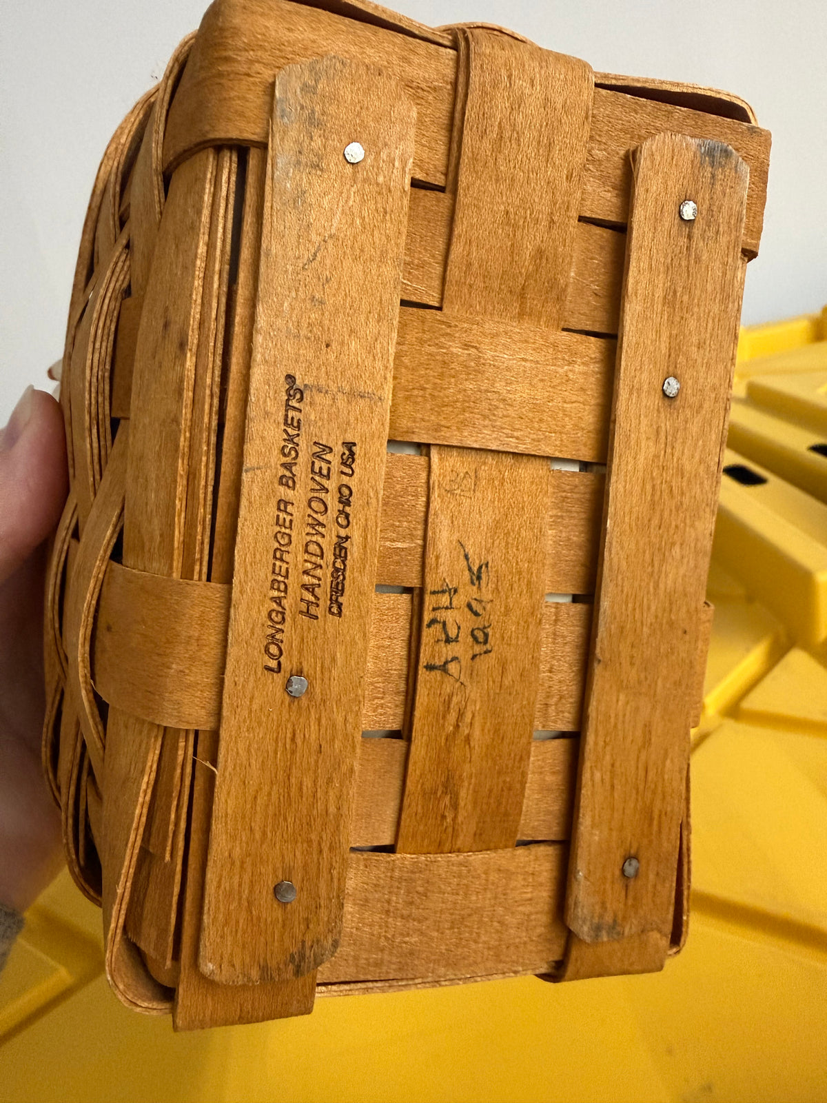 Longaberger tea basket with liner and protector