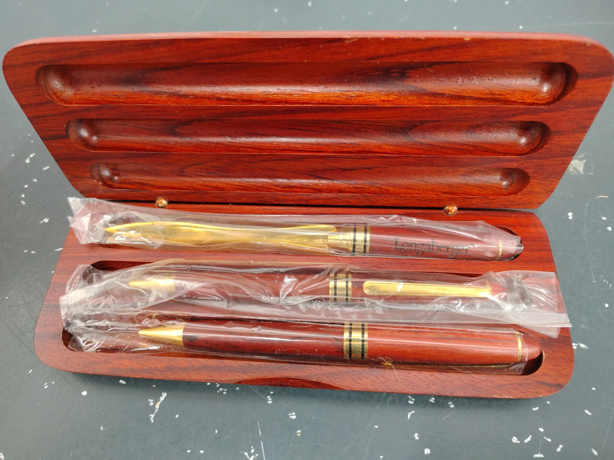 Longaberger 3 piece: pen, pencil and opener set