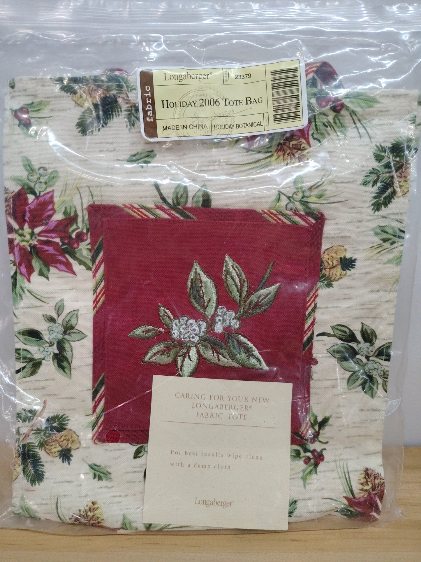 Longerberger Holiday 2006 tote in Holiday Botanical
