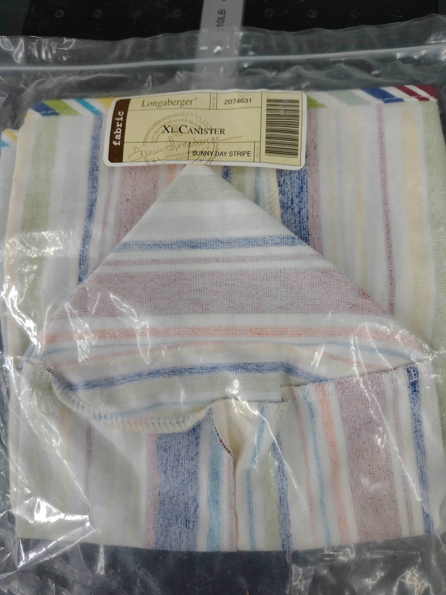 Longaberger XL Canister Liner in Sunny Day Stripe
