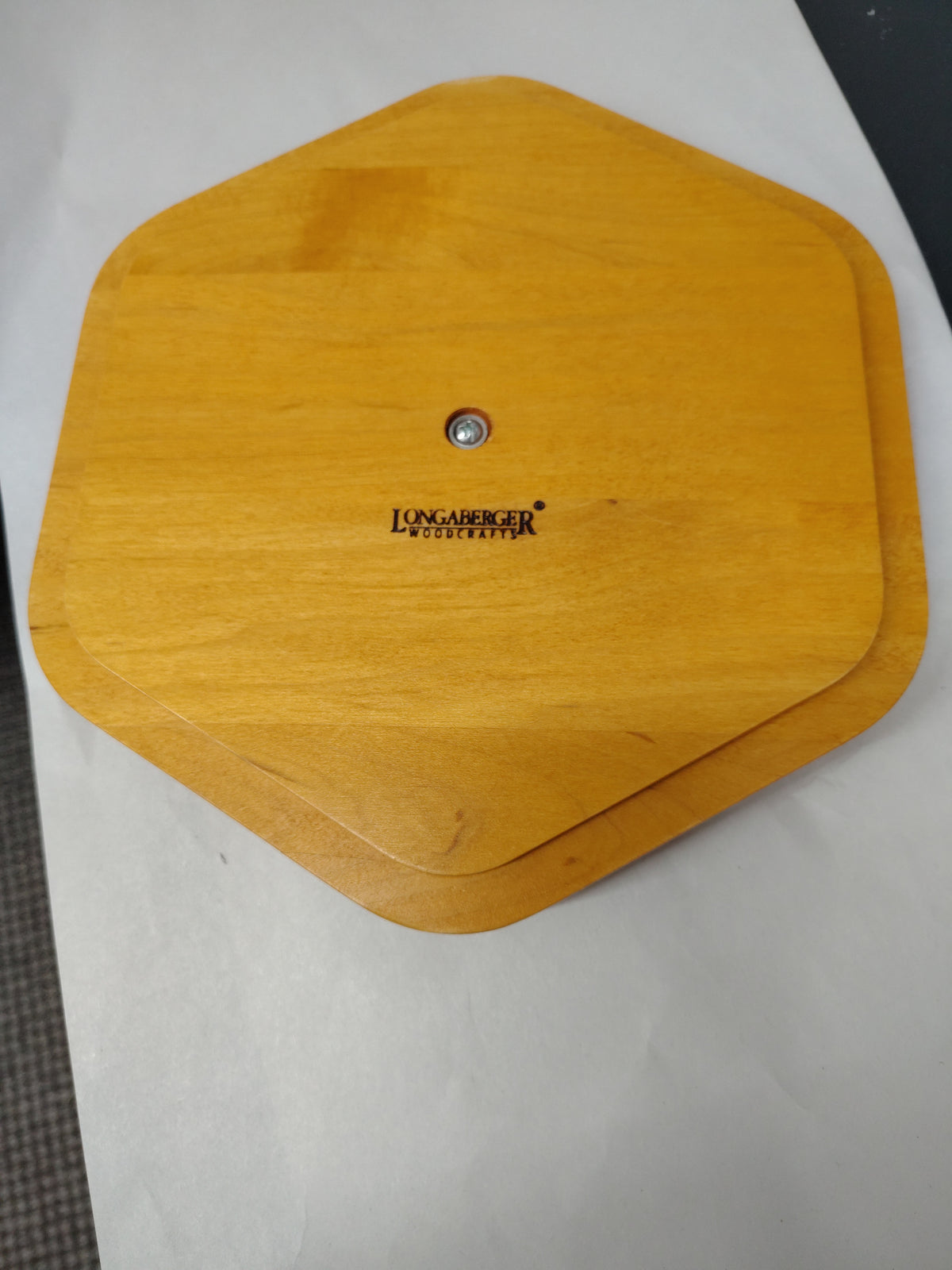 Longaberger Customer Snowflake lid with green knob