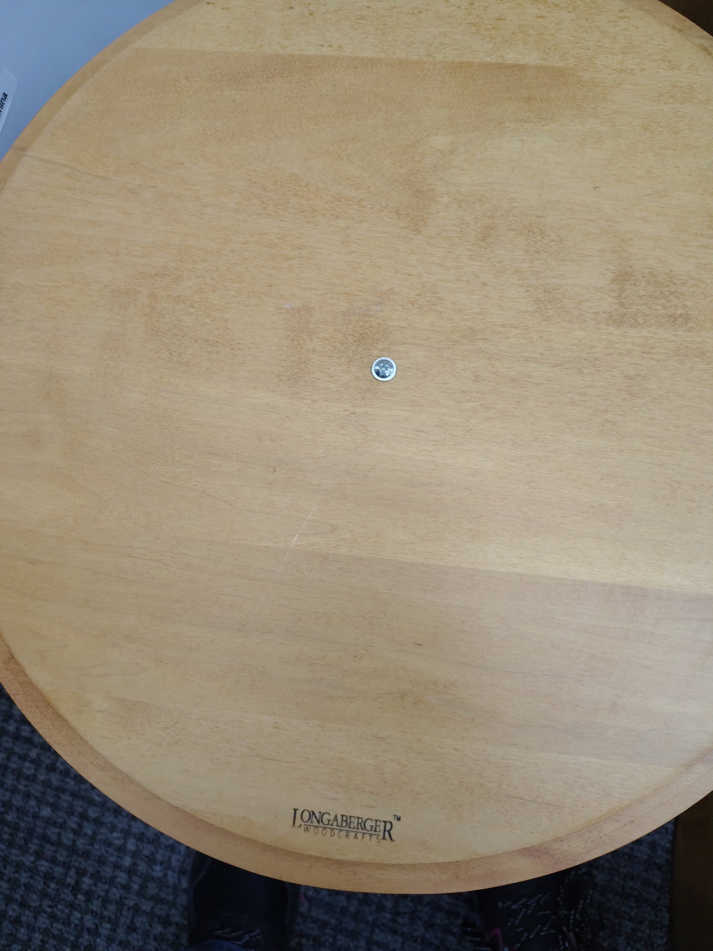 Longaberger Ficus 16.25" red knob lid