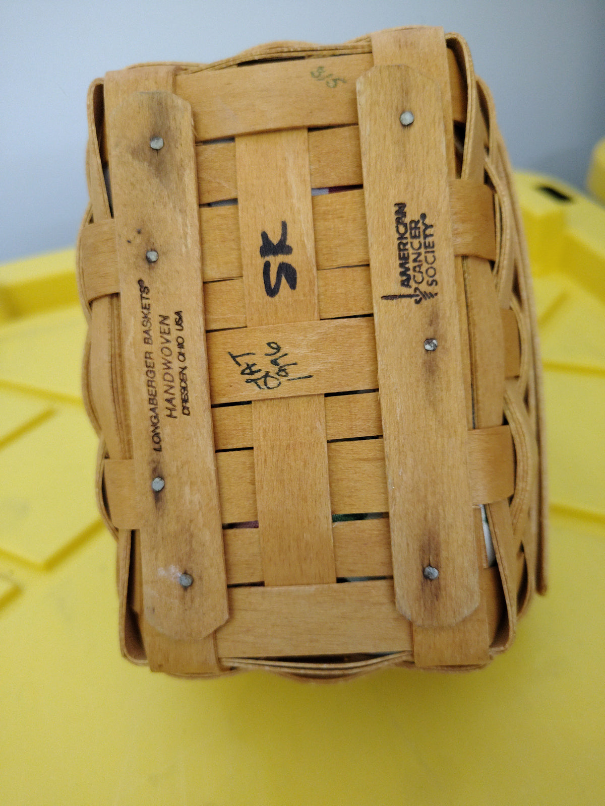 Longaberger Horizon of Hope basket with liner and protector