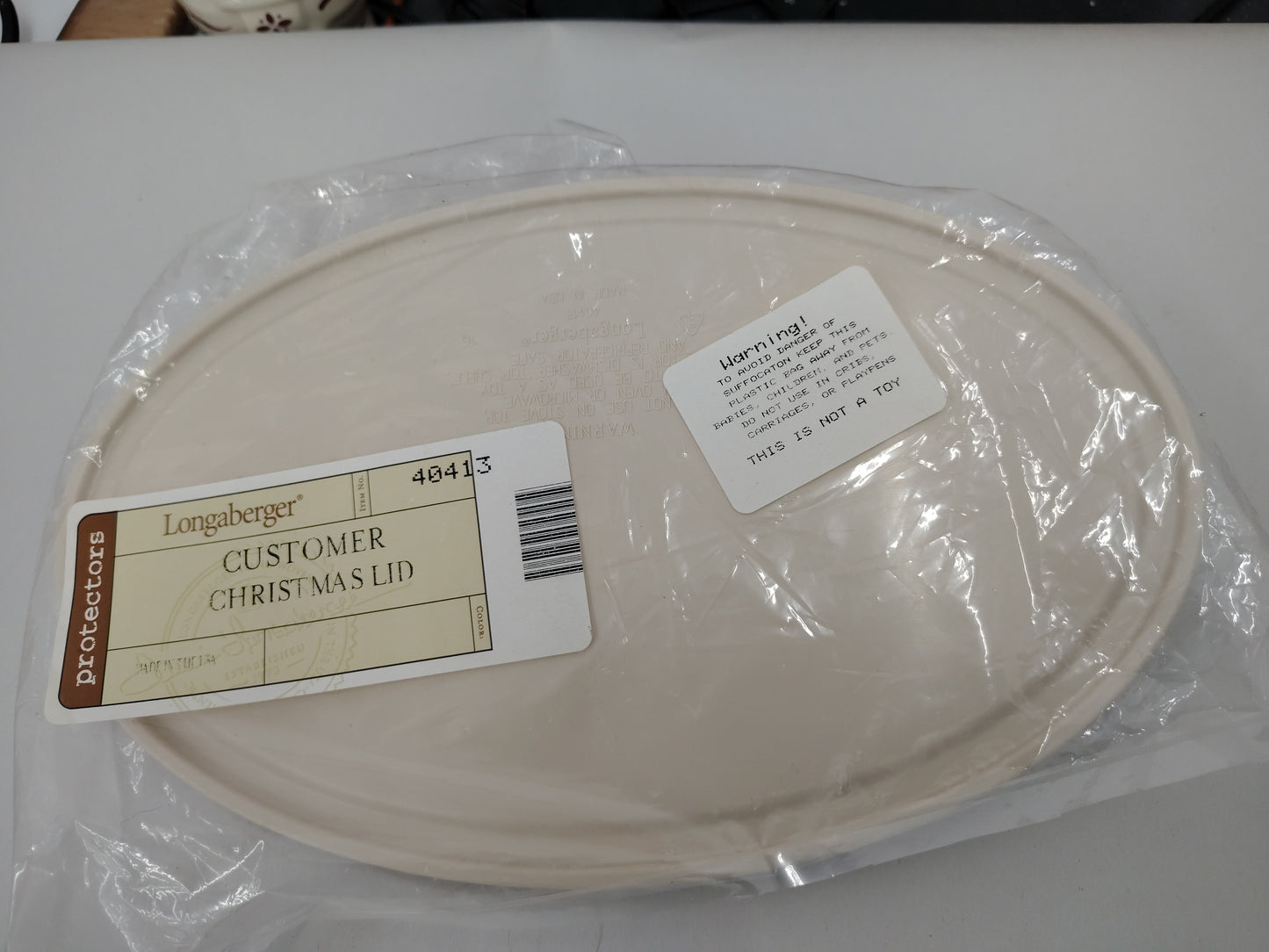 Longaberger Customer Christmas lid