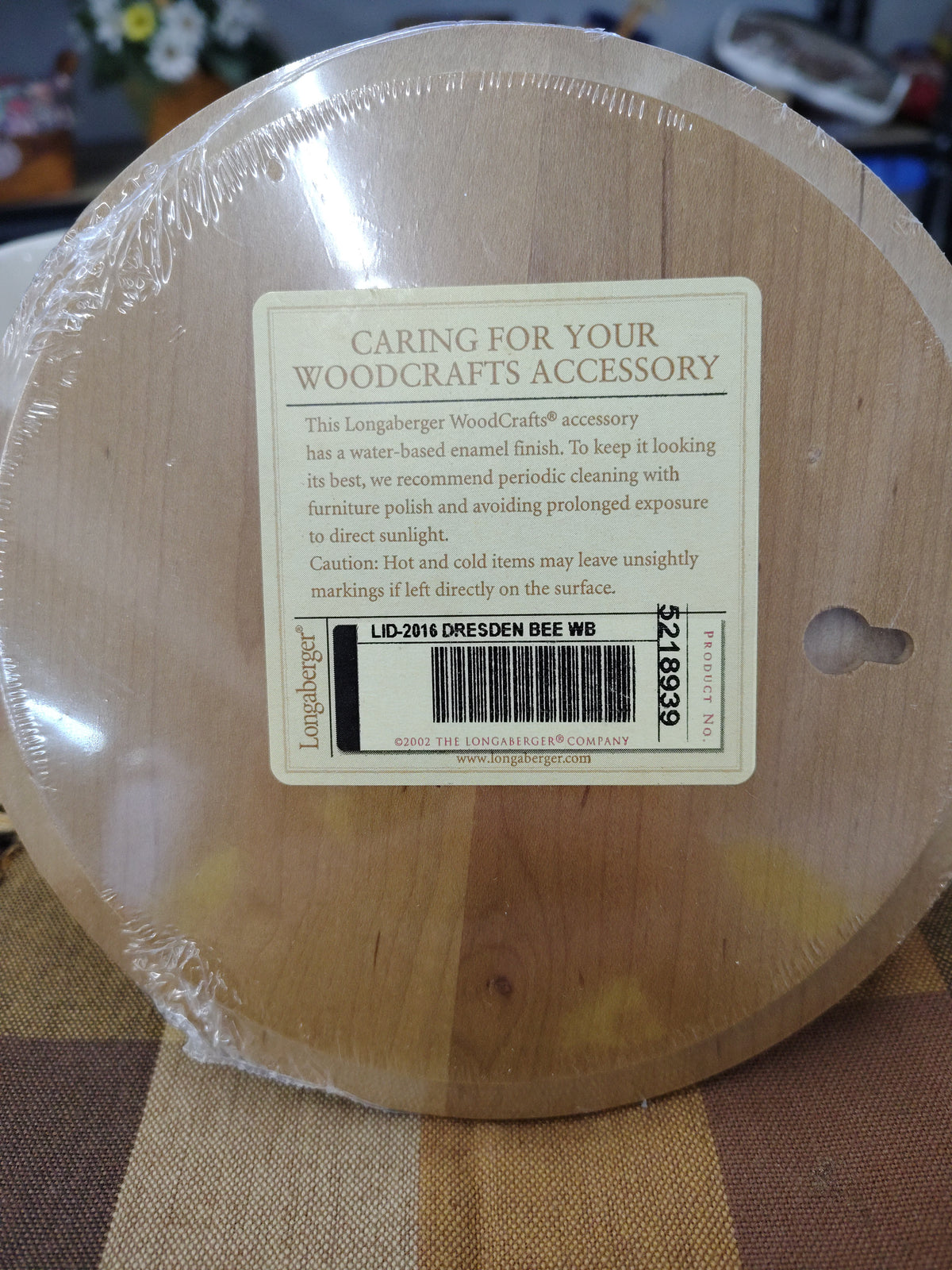 Longaberger Bee More 2016 It's Time Lid