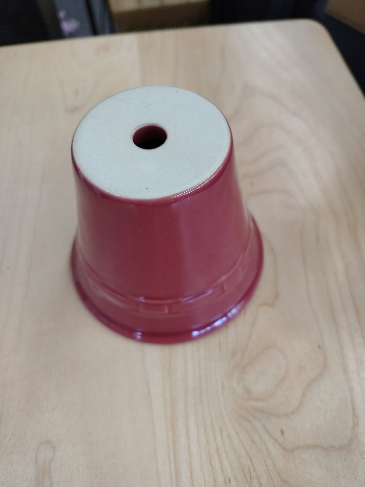 Longaberger 4” flower pot in paprika
