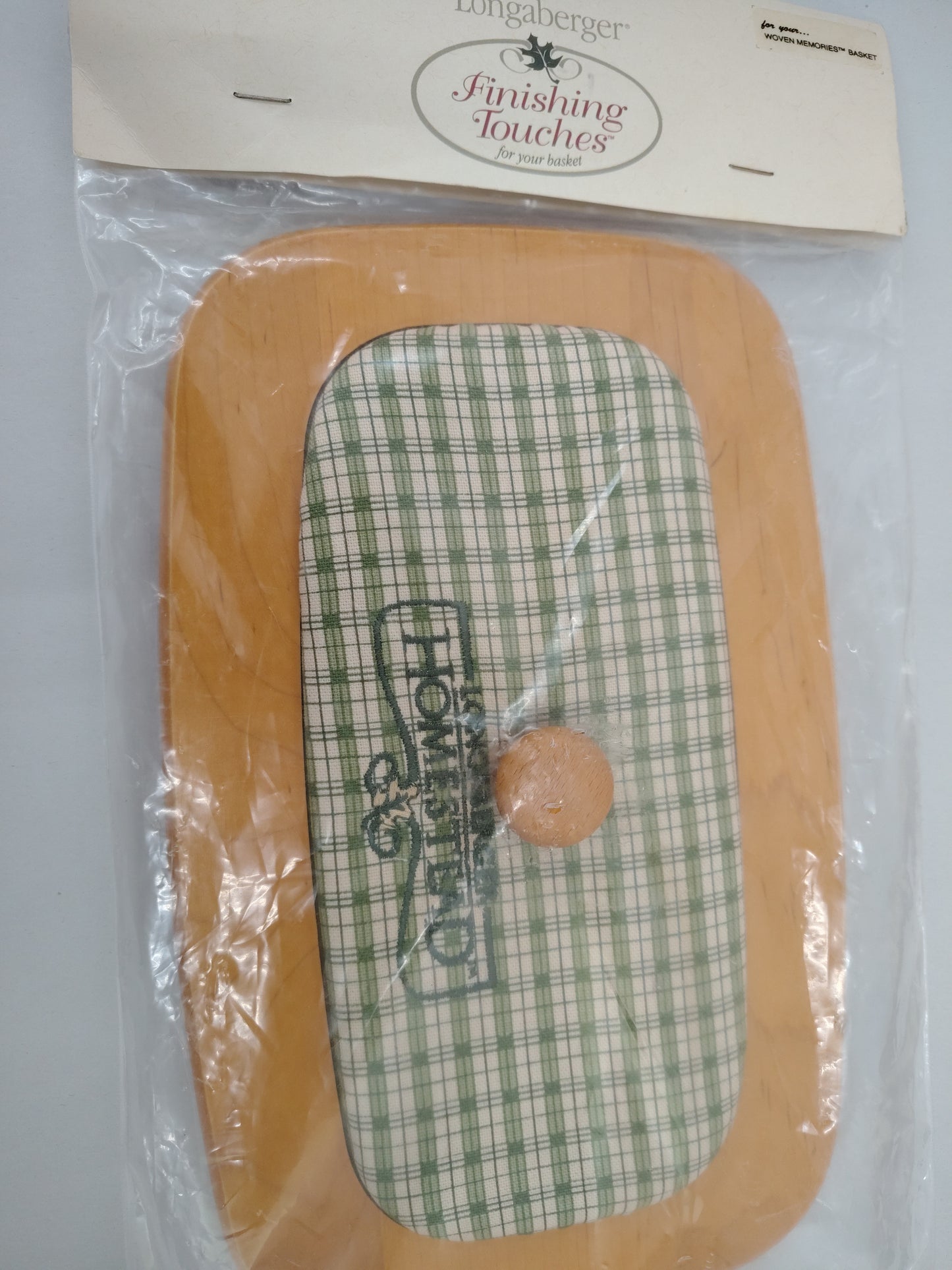 Longaberger Homestead Woven Memories grn basket lid