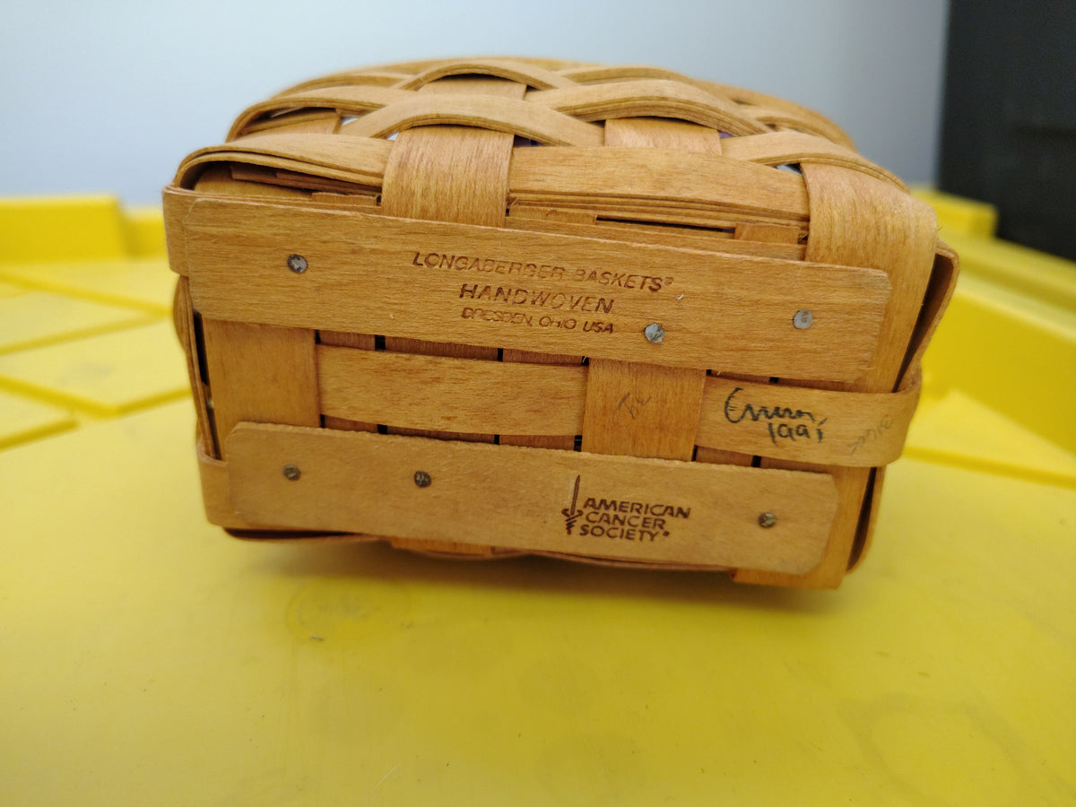 Longaberger Horizon of Hope basket with handle tie